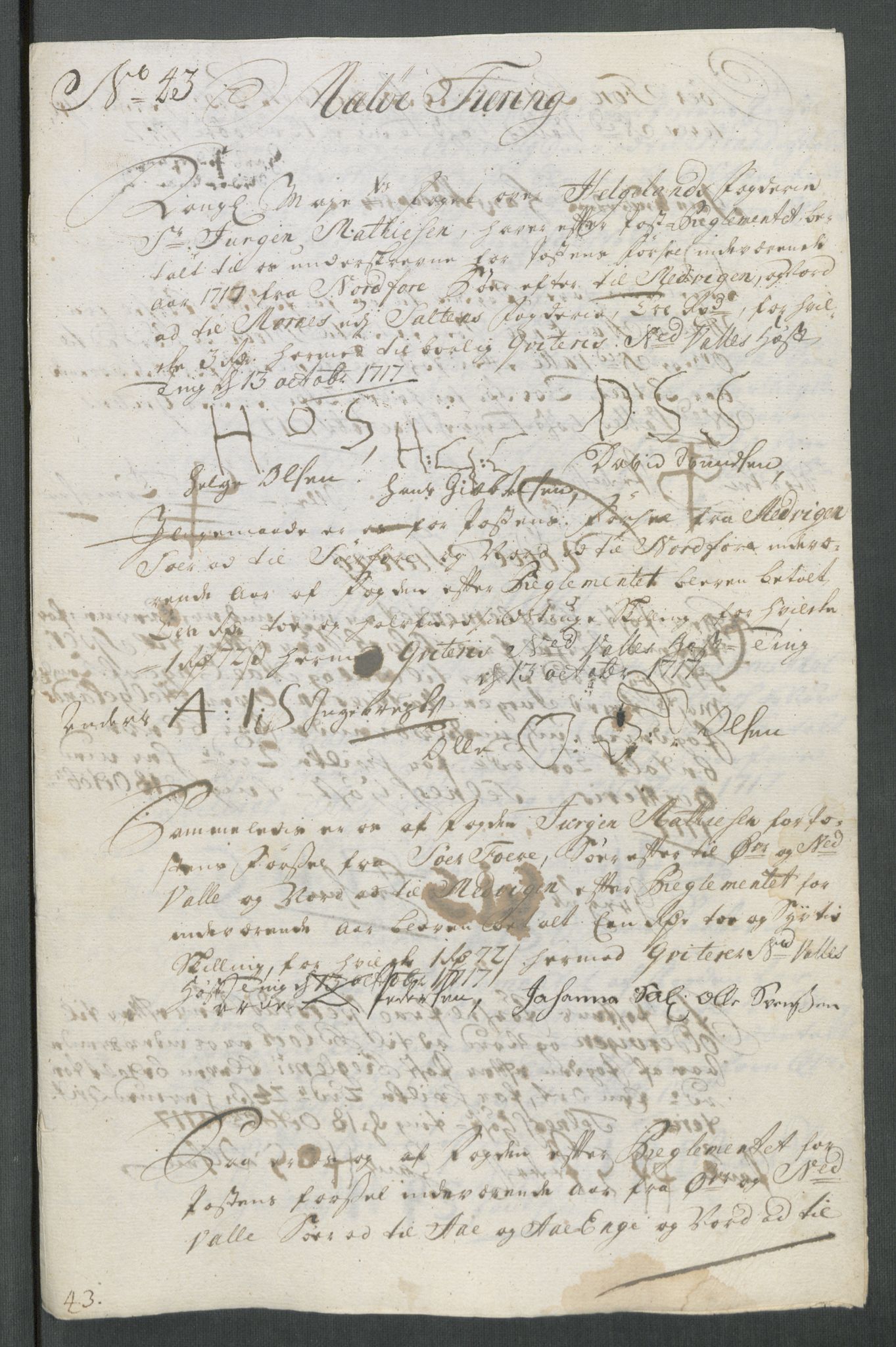 Rentekammeret inntil 1814, Reviderte regnskaper, Fogderegnskap, RA/EA-4092/R65/L4515: Fogderegnskap Helgeland, 1717, p. 326