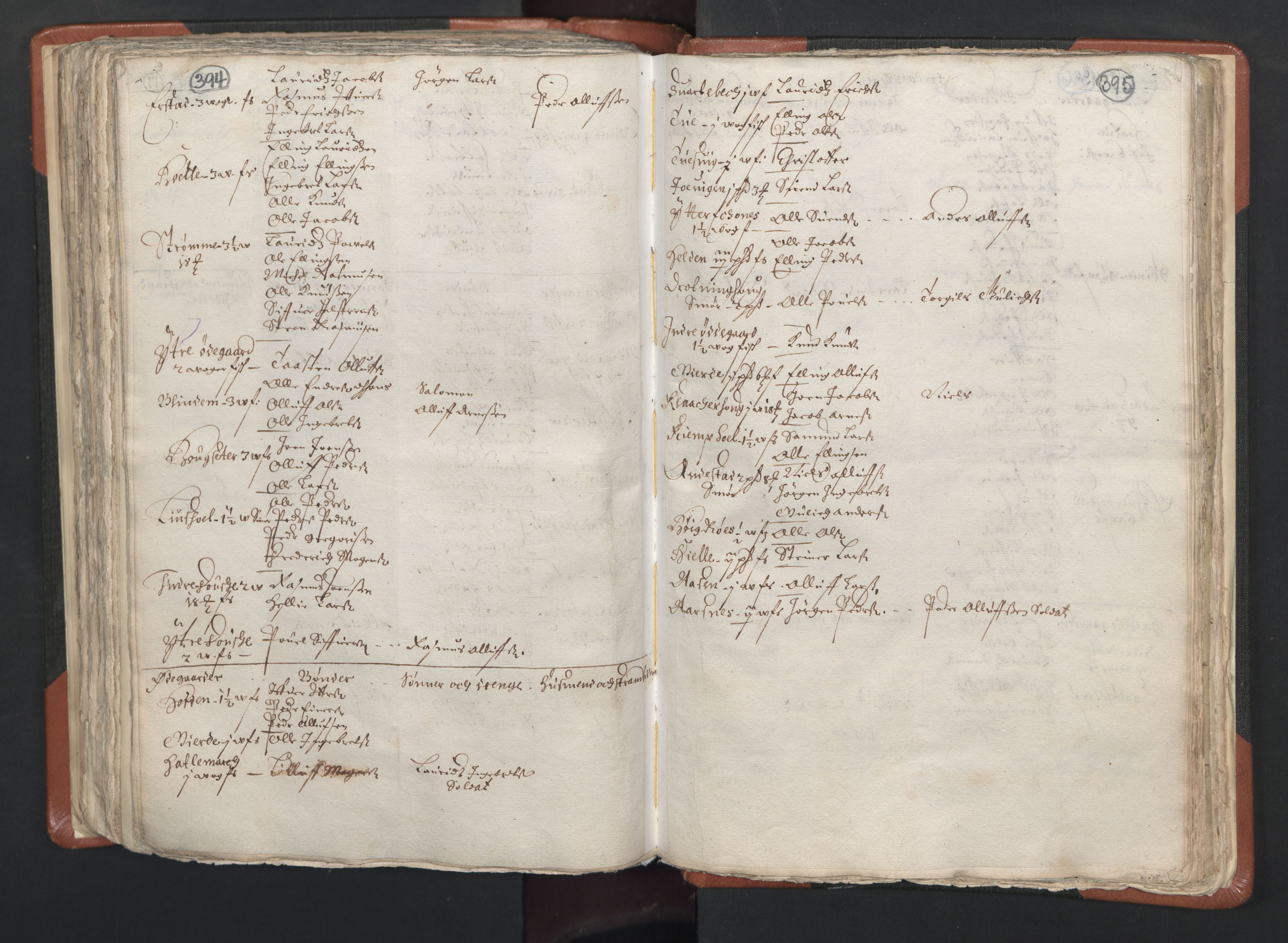 RA, Vicar's Census 1664-1666, no. 26: Sunnmøre deanery, 1664-1666, p. 394-395