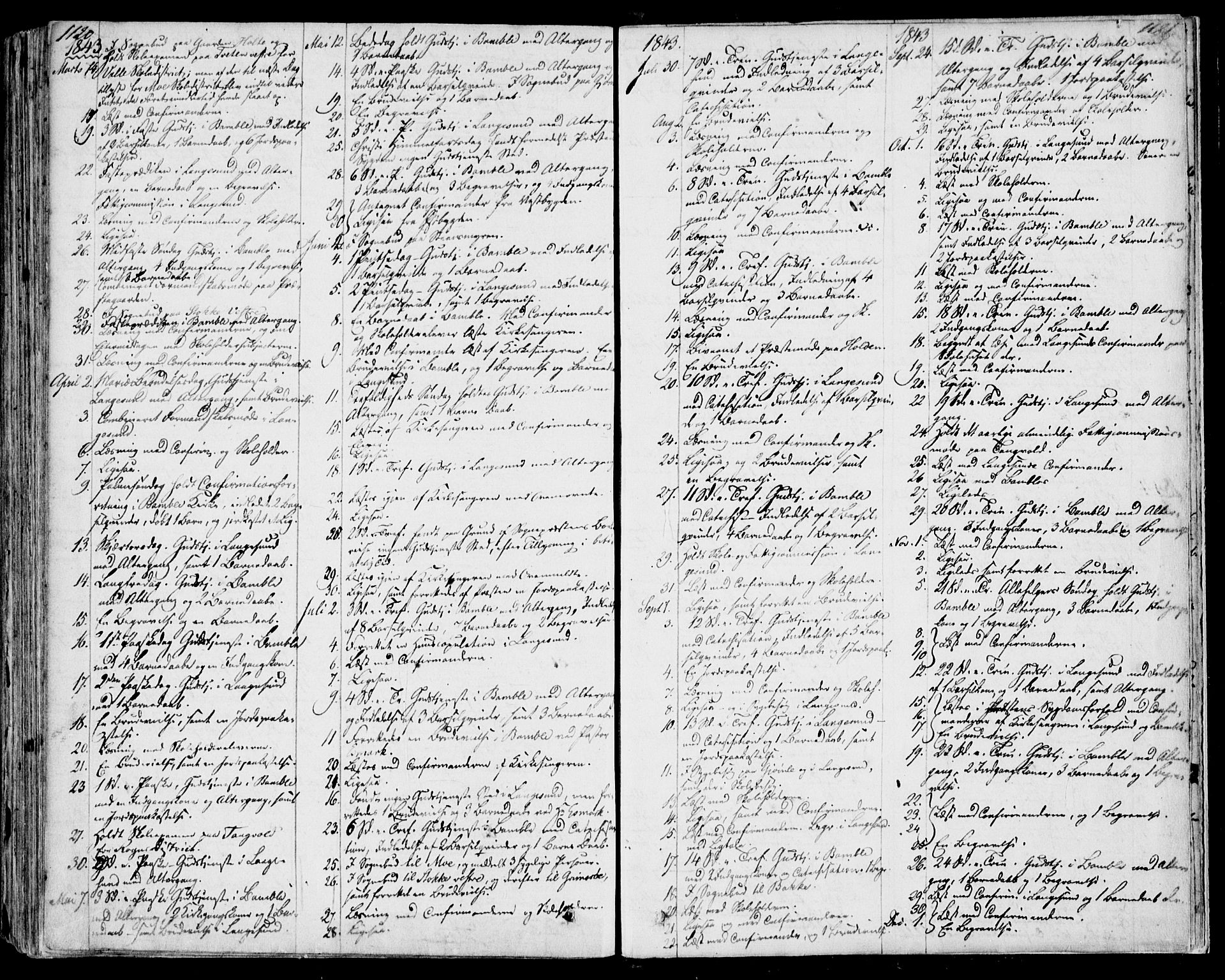 Bamble kirkebøker, AV/SAKO-A-253/F/Fa/L0004: Parish register (official) no. I 4, 1834-1853, p. 1120-1121