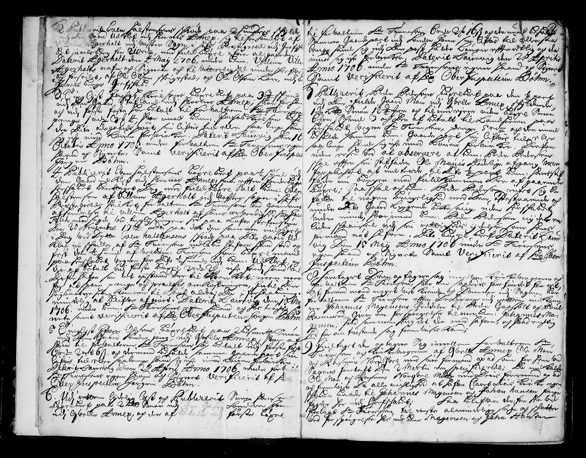 Larvik sorenskriveri, AV/SAKO-A-83/F/Fa/L0011: Tingbok, 1706-1710, p. 3