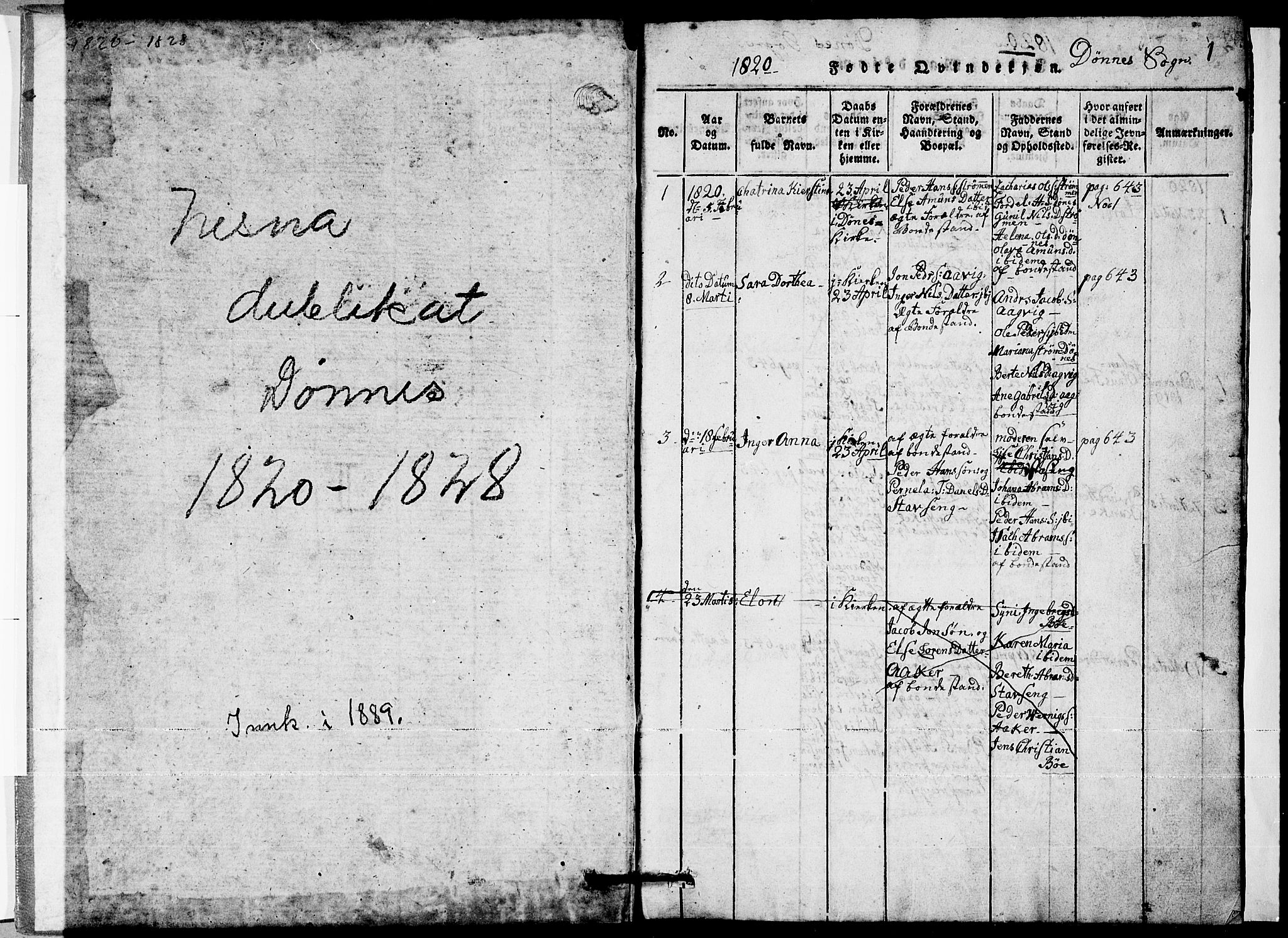 Ministerialprotokoller, klokkerbøker og fødselsregistre - Nordland, AV/SAT-A-1459/835/L0529: Parish register (copy) no. 835C01, 1820-1828