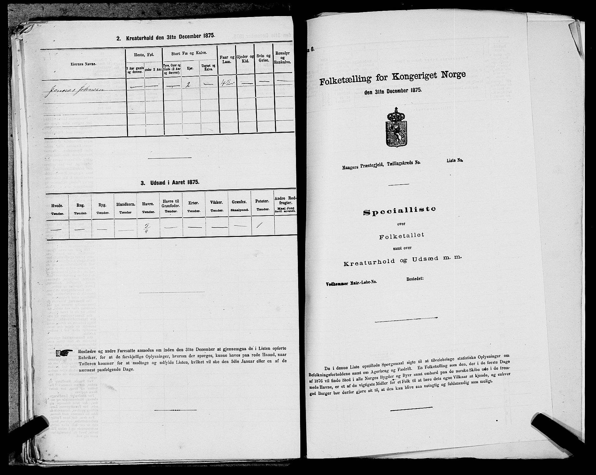 SAST, 1875 census for 1111L Sokndal/Sokndal, 1875, p. 364