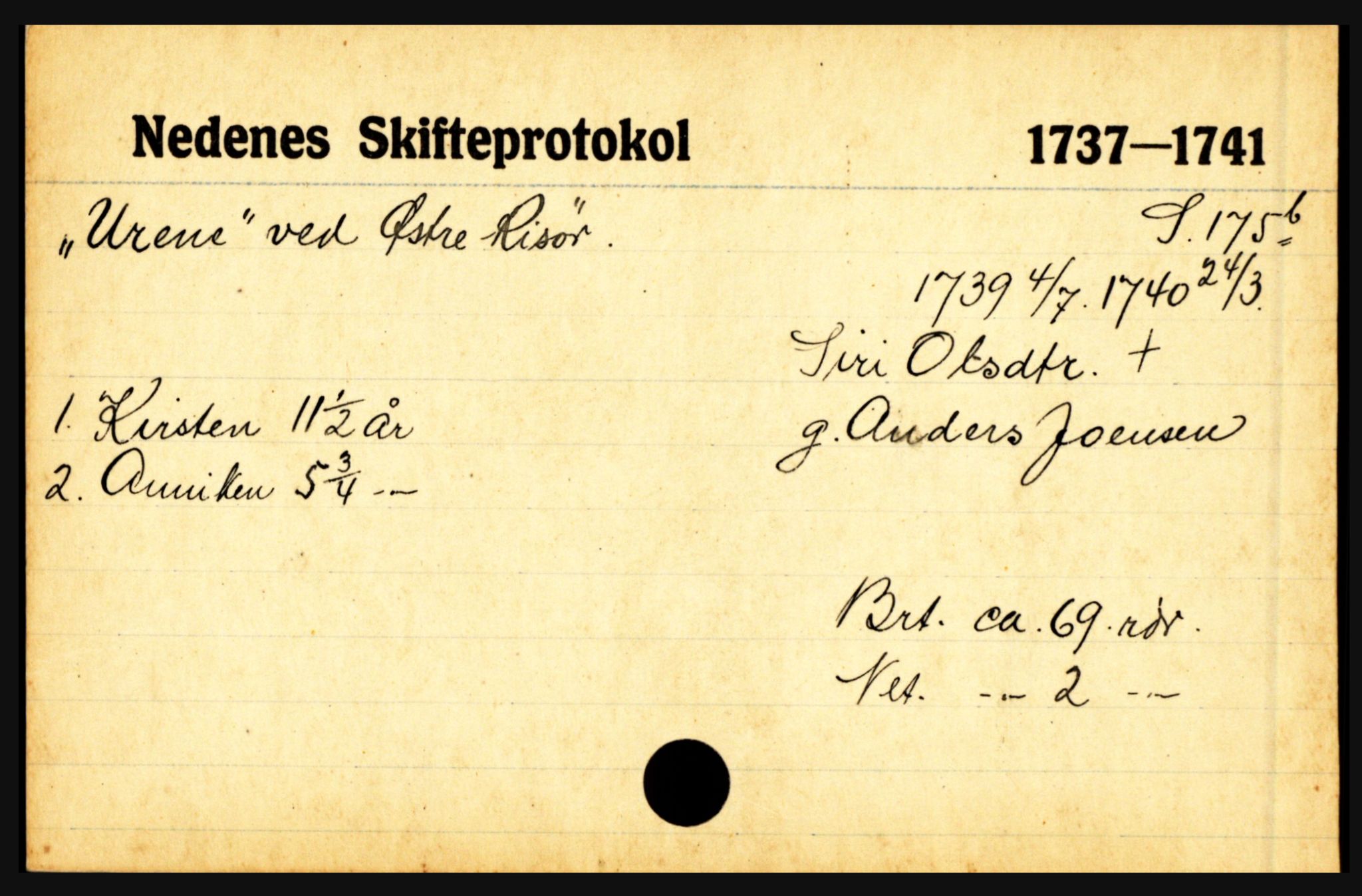 Nedenes sorenskriveri før 1824, AV/SAK-1221-0007/H, p. 32329