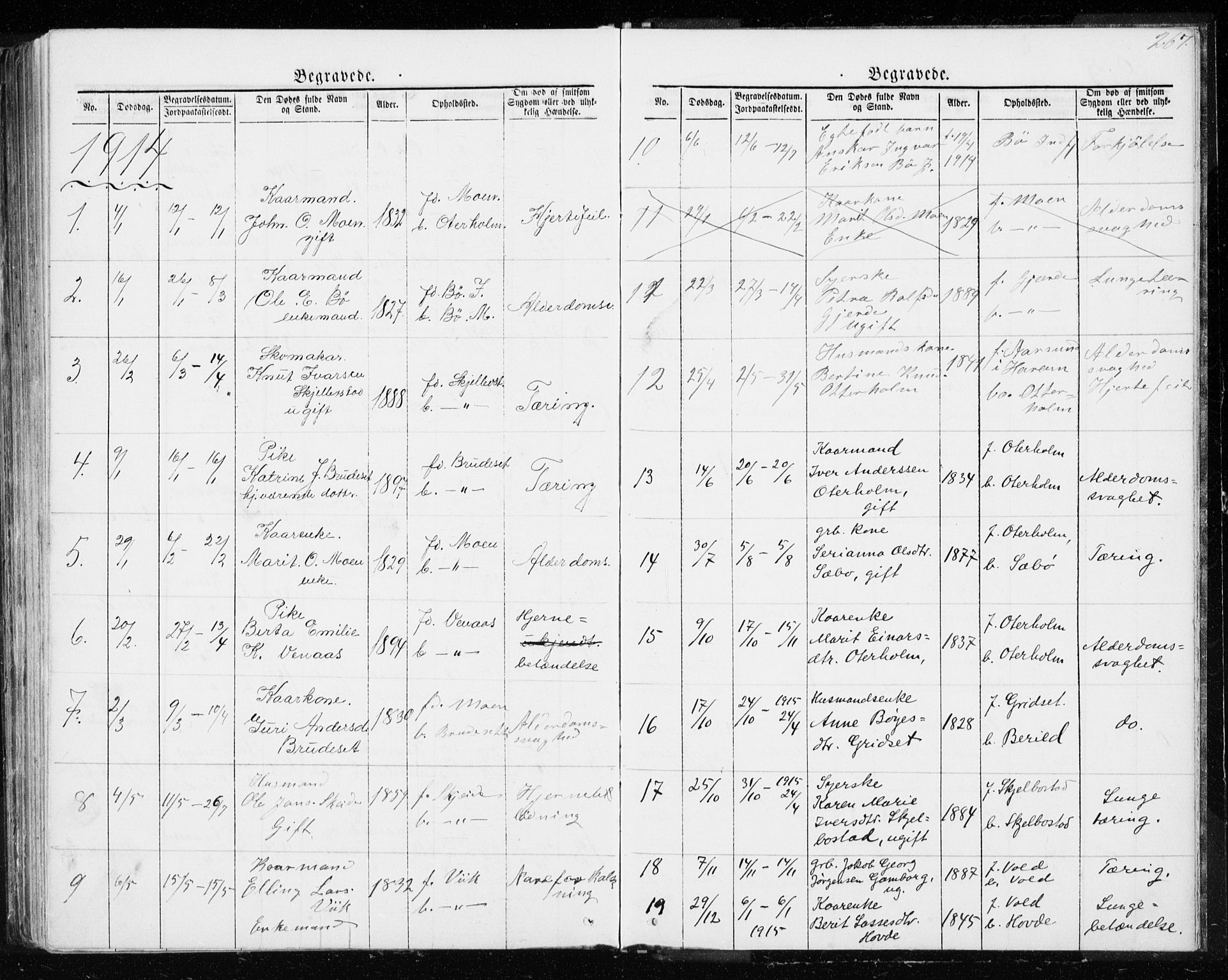 Ministerialprotokoller, klokkerbøker og fødselsregistre - Møre og Romsdal, SAT/A-1454/543/L0564: Parish register (copy) no. 543C02, 1867-1915, p. 267