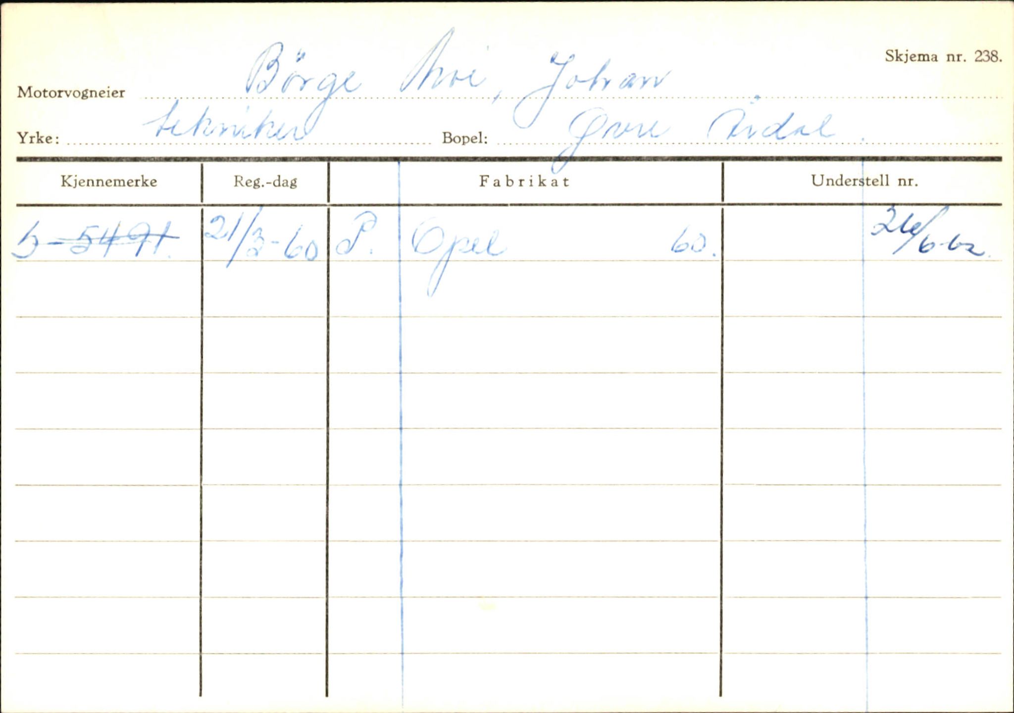 Statens vegvesen, Sogn og Fjordane vegkontor, AV/SAB-A-5301/4/F/L0145: Registerkort Vågsøy S-Å. Årdal I-P, 1945-1975, p. 1826