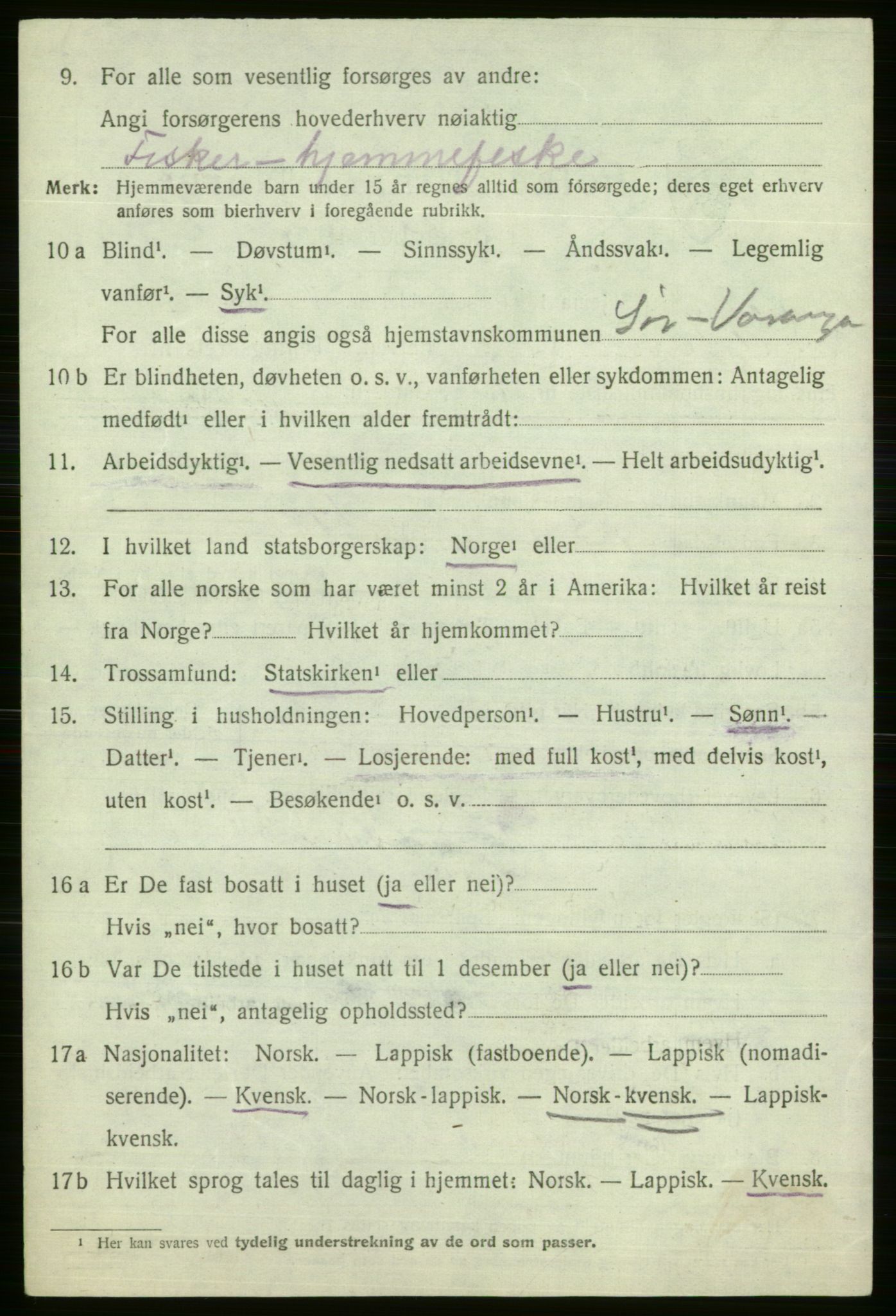 SATØ, 1920 census for Sør-Varanger, 1920, p. 1401