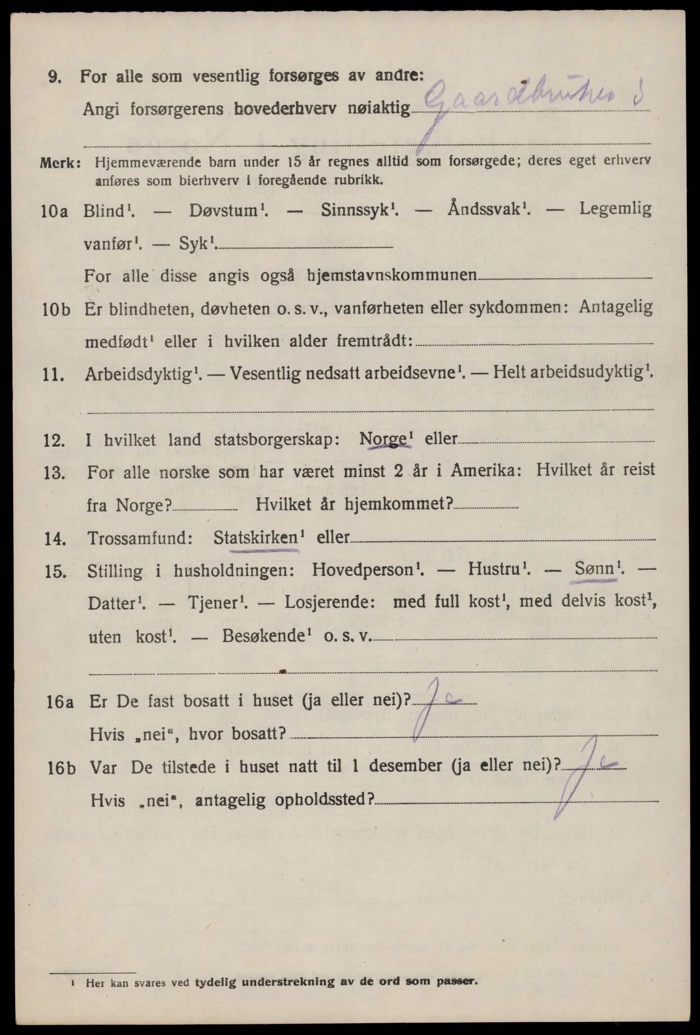 SAST, 1920 census for Vikedal, 1920, p. 3374