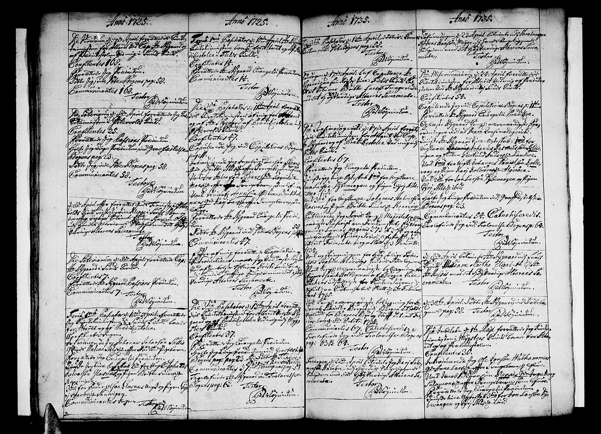 Sund sokneprestembete, AV/SAB-A-99930: Parish register (official) no. A 1, 1729-1740