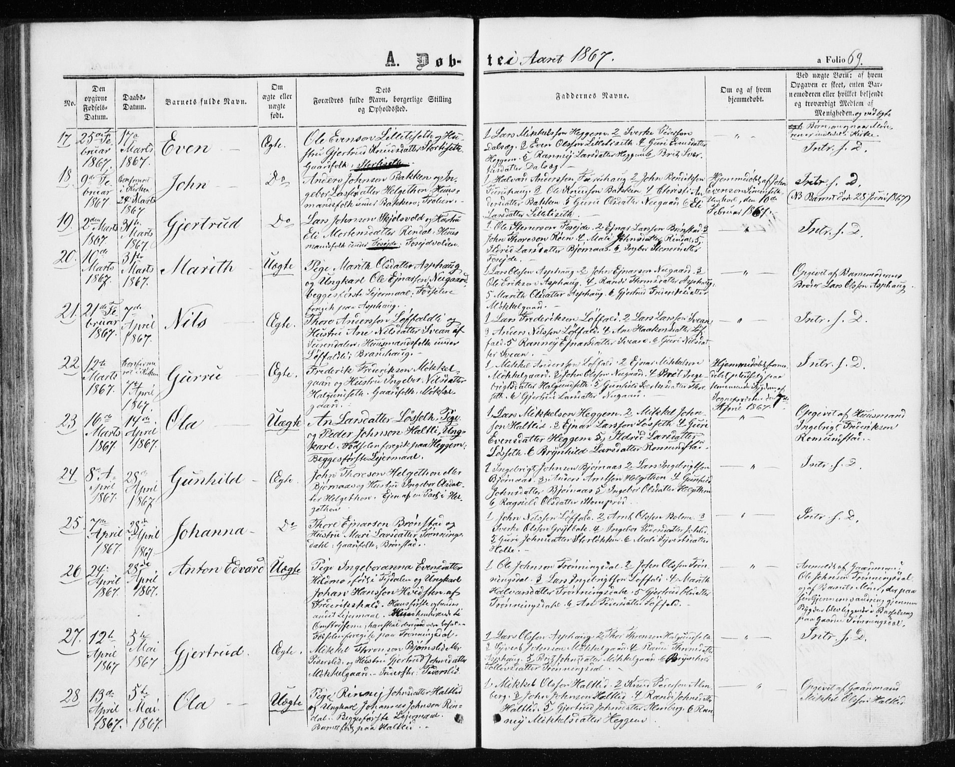 Ministerialprotokoller, klokkerbøker og fødselsregistre - Møre og Romsdal, AV/SAT-A-1454/598/L1067: Parish register (official) no. 598A01, 1858-1871, p. 69