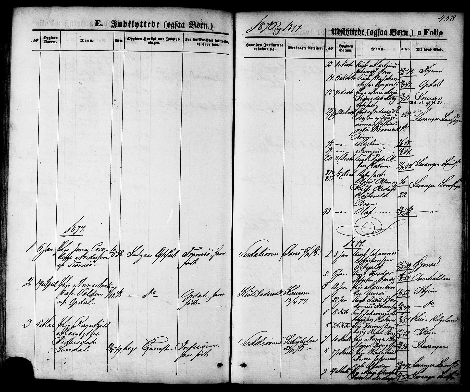 Ministerialprotokoller, klokkerbøker og fødselsregistre - Nord-Trøndelag, SAT/A-1458/723/L0242: Parish register (official) no. 723A11, 1870-1880, p. 458