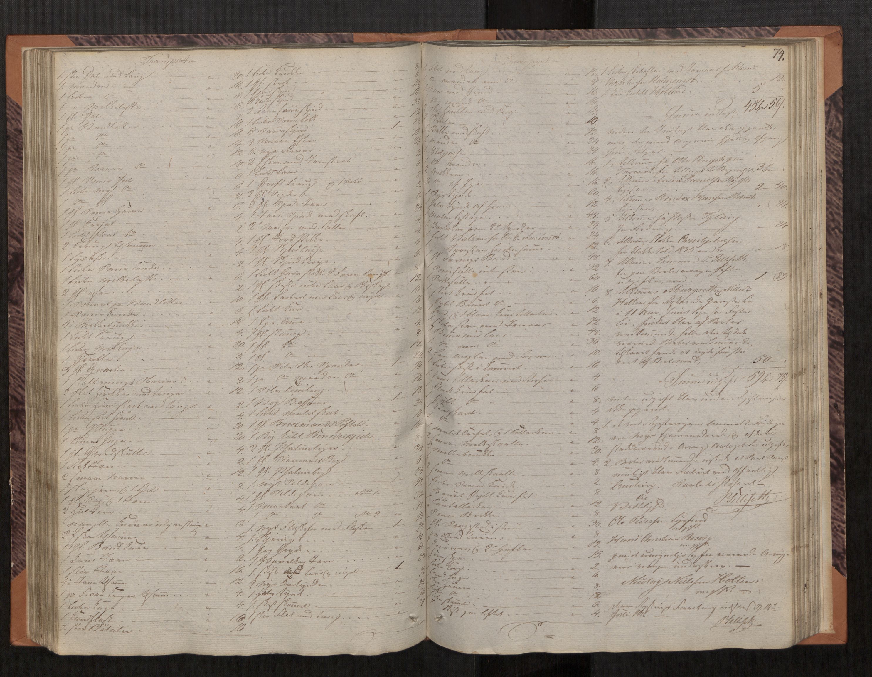 Namdal sorenskriveri, AV/SAT-A-4133/1/3/3Ca/L0001: Skifteregistreringsprotokoll, 1829-1840, p. 74