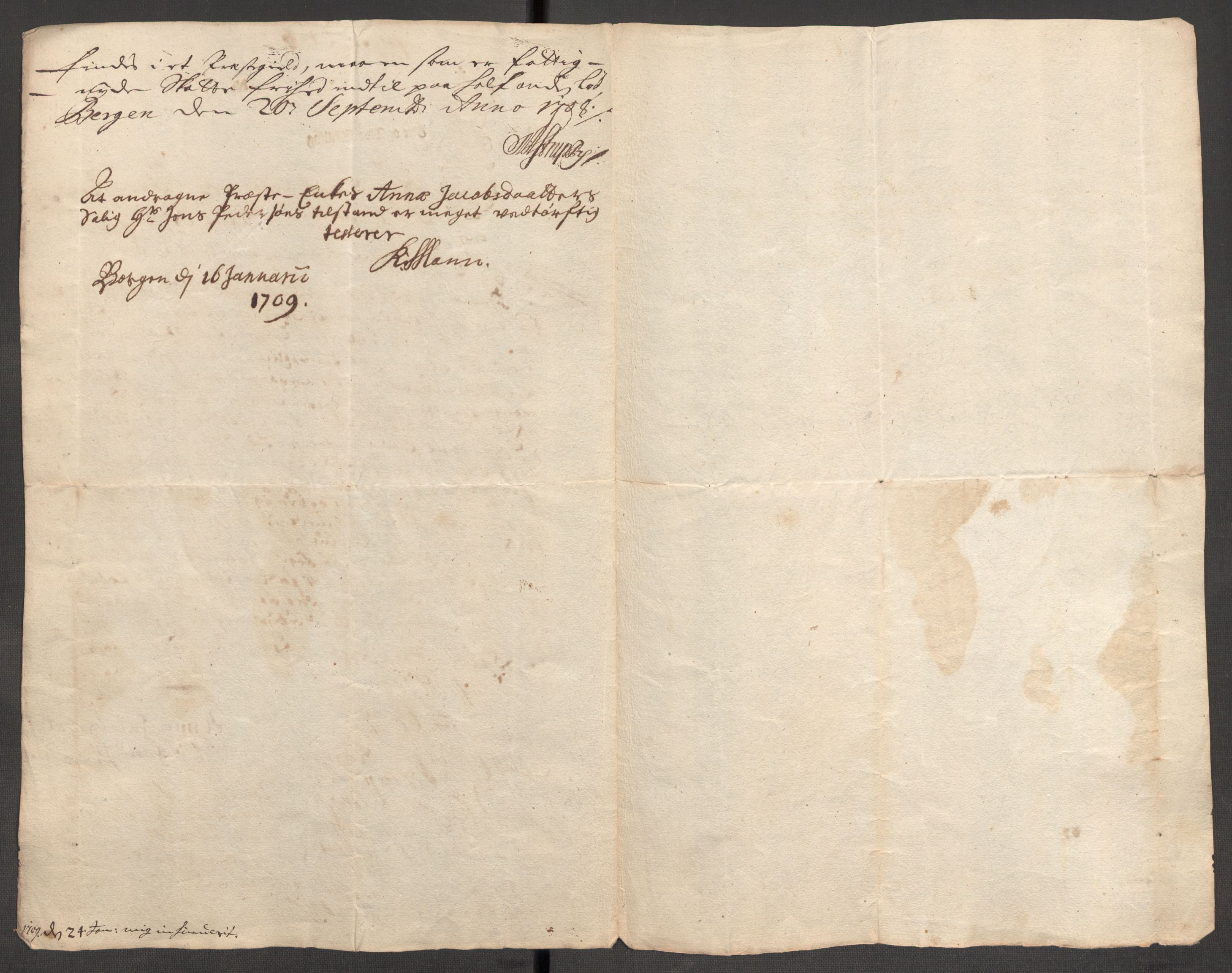 Rentekammeret inntil 1814, Reviderte regnskaper, Fogderegnskap, AV/RA-EA-4092/R54/L3562: Fogderegnskap Sunnmøre, 1708-1709, p. 126