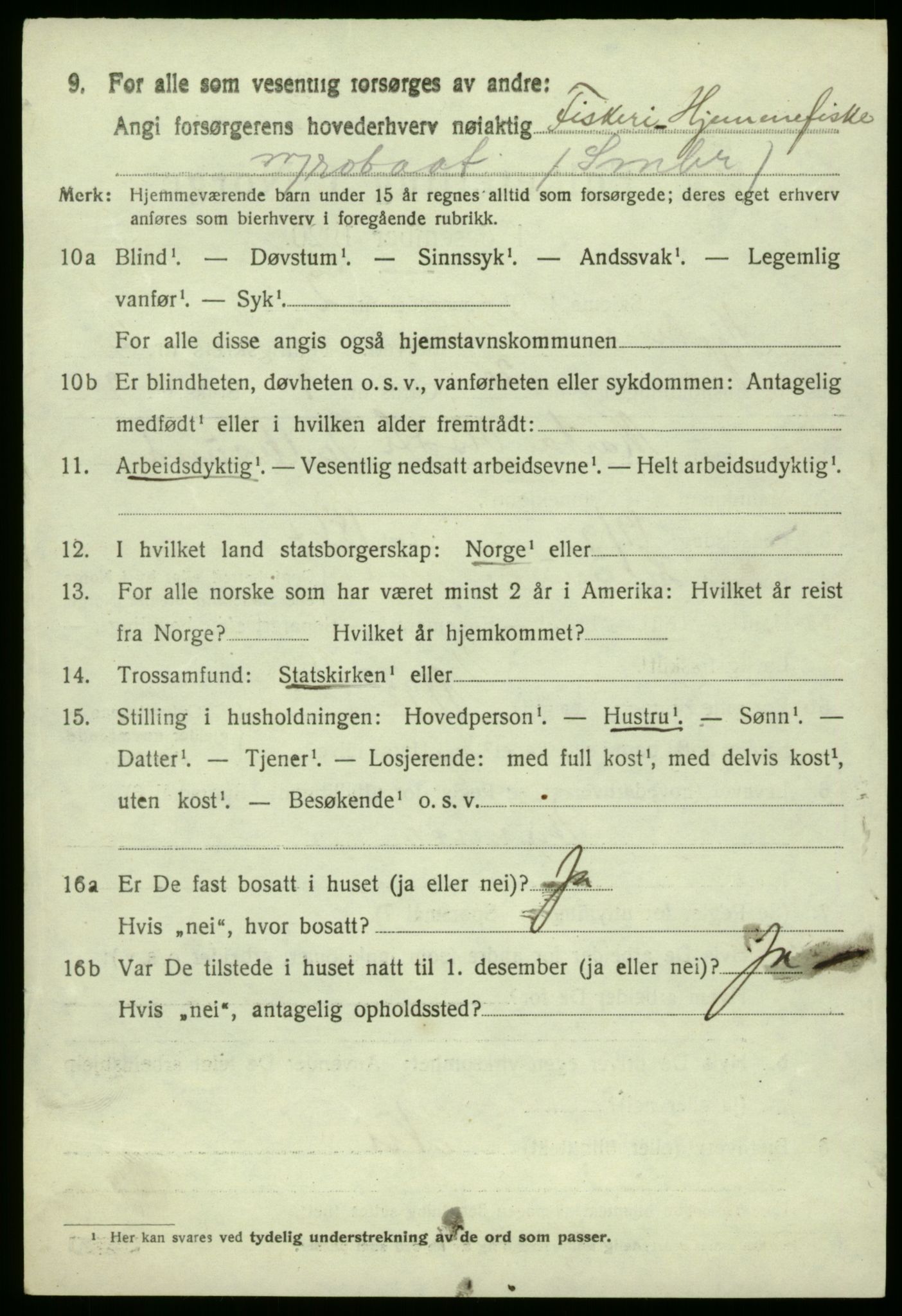 SAB, 1920 census for Hjelme, 1920, p. 1321