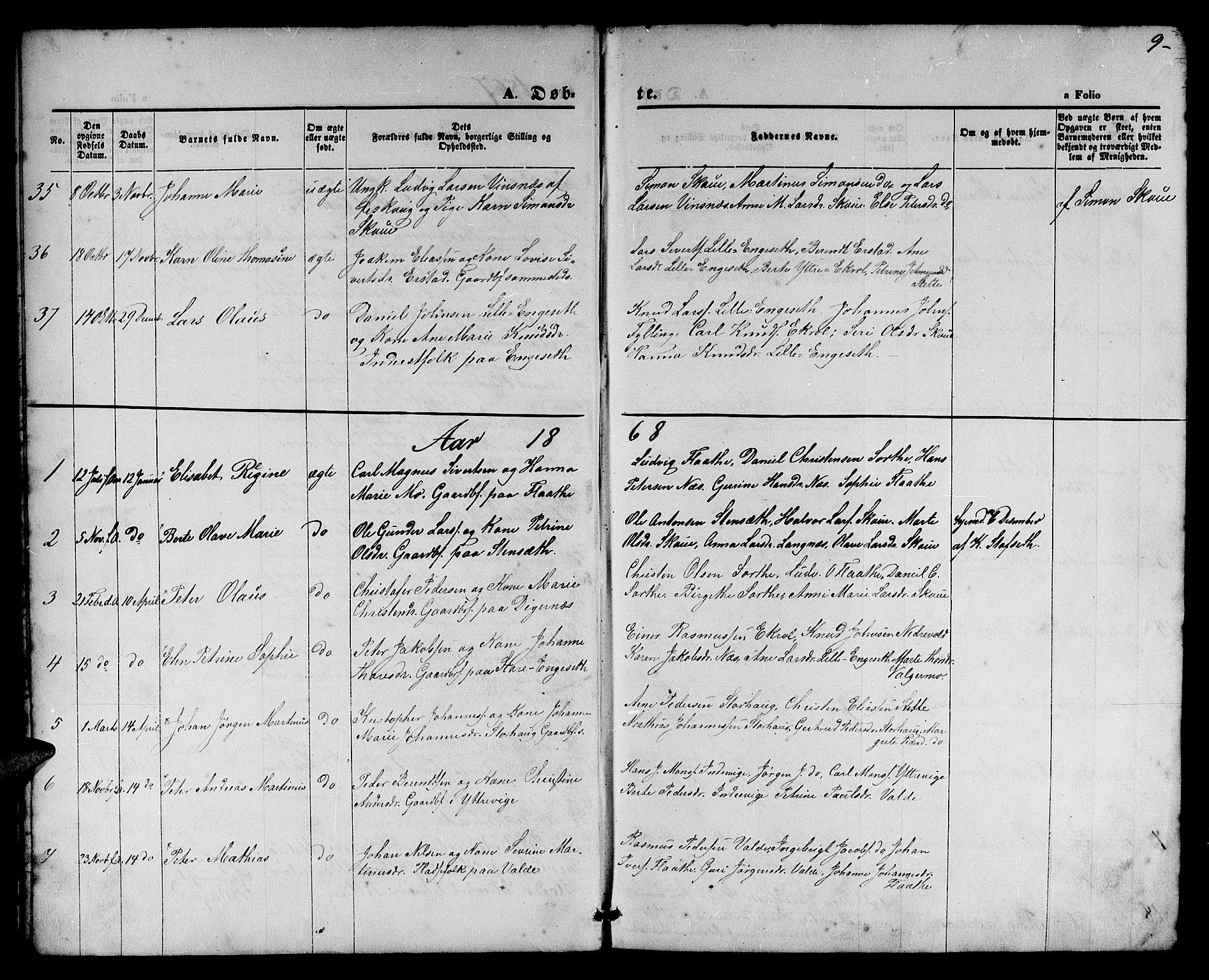 Ministerialprotokoller, klokkerbøker og fødselsregistre - Møre og Romsdal, AV/SAT-A-1454/524/L0364: Parish register (copy) no. 524C05, 1865-1879, p. 9