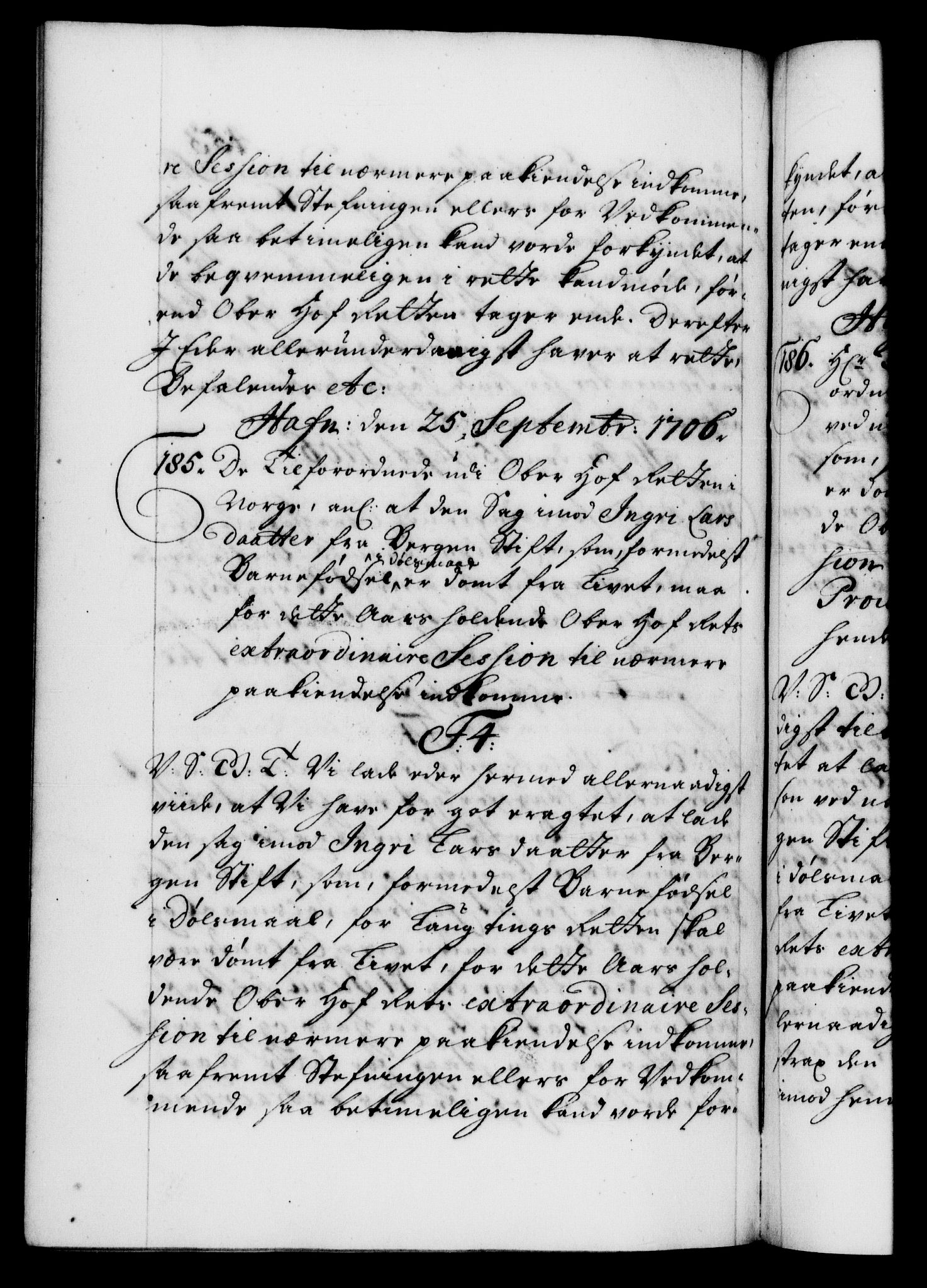 Danske Kanselli 1572-1799, AV/RA-EA-3023/F/Fc/Fca/Fcab/L0017: Norske tegnelser, 1704-1706, p. 453b