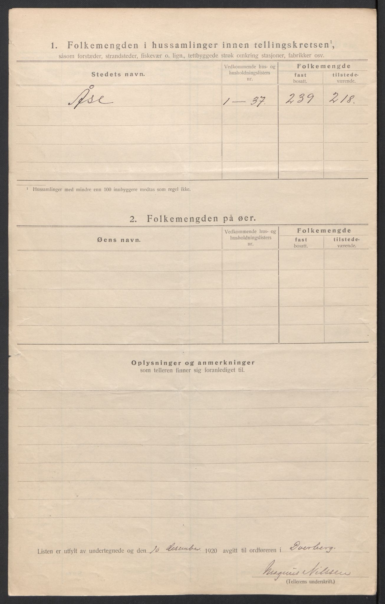 SAT, 1920 census for Dverberg, 1920, p. 38