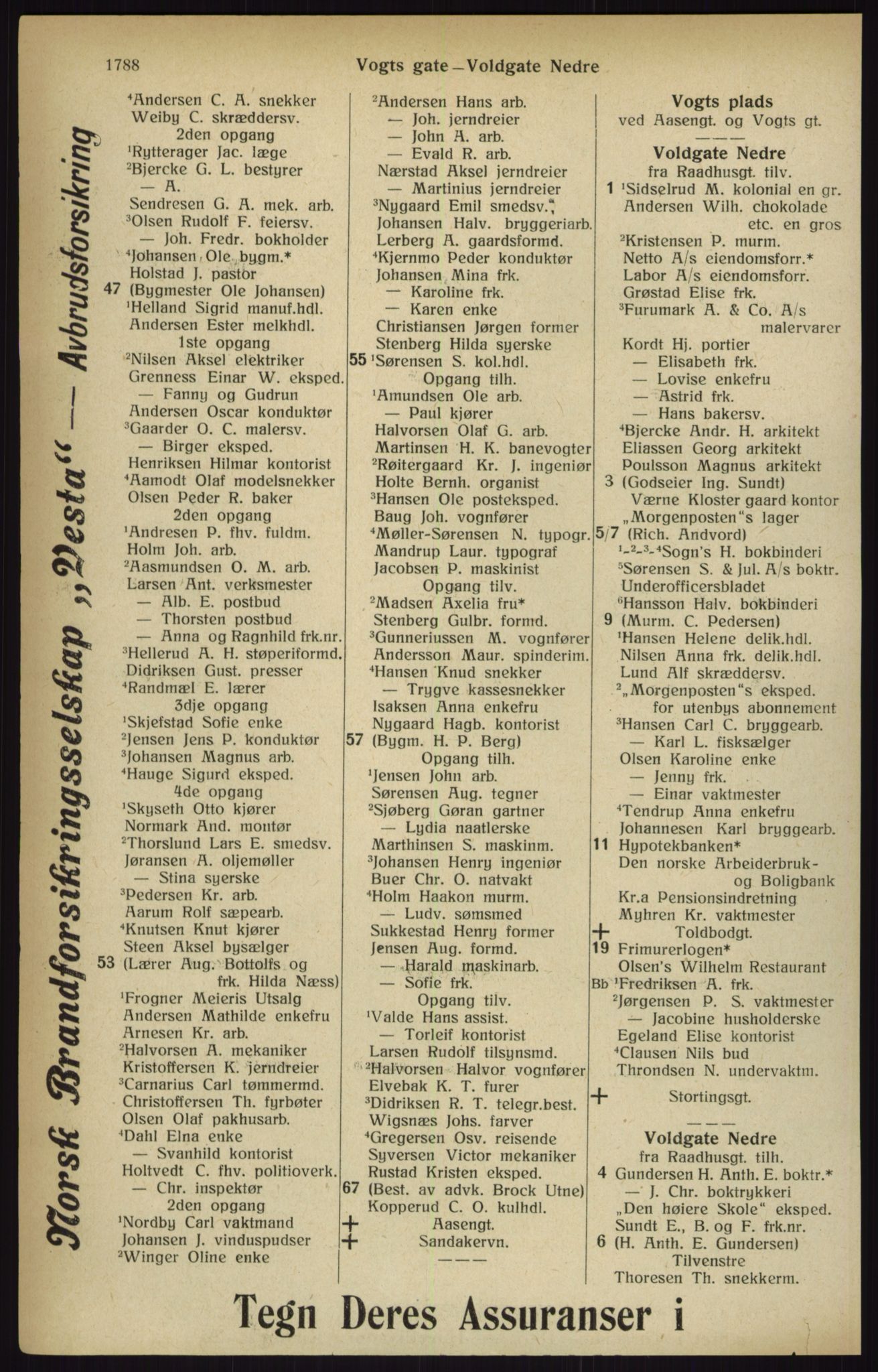 Kristiania/Oslo adressebok, PUBL/-, 1916, p. 1788