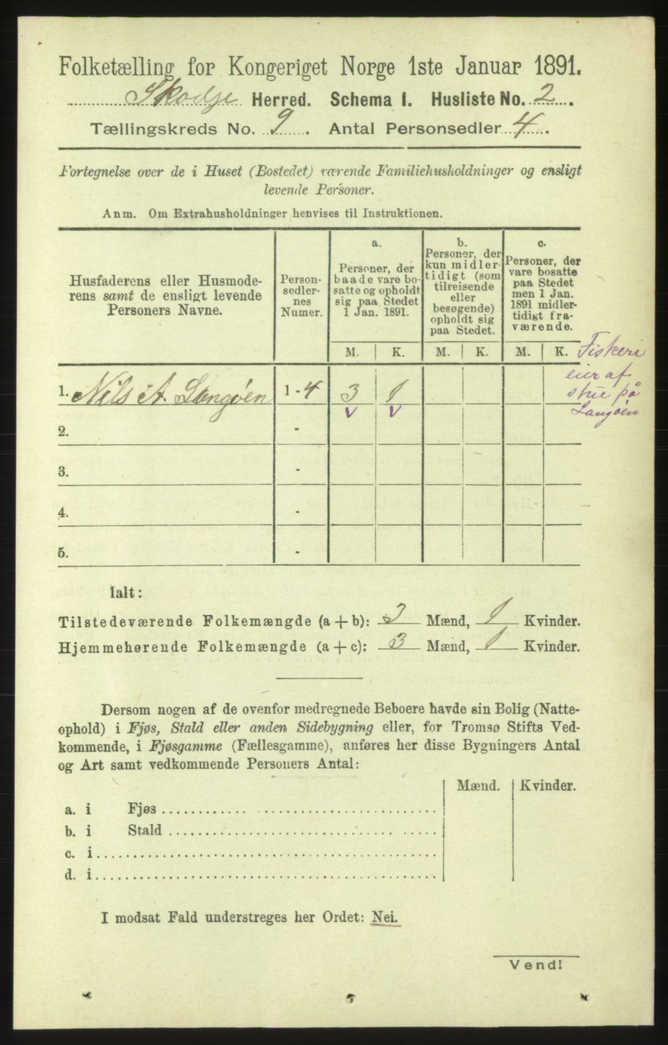 RA, 1891 census for 1529 Skodje, 1891, p. 1842