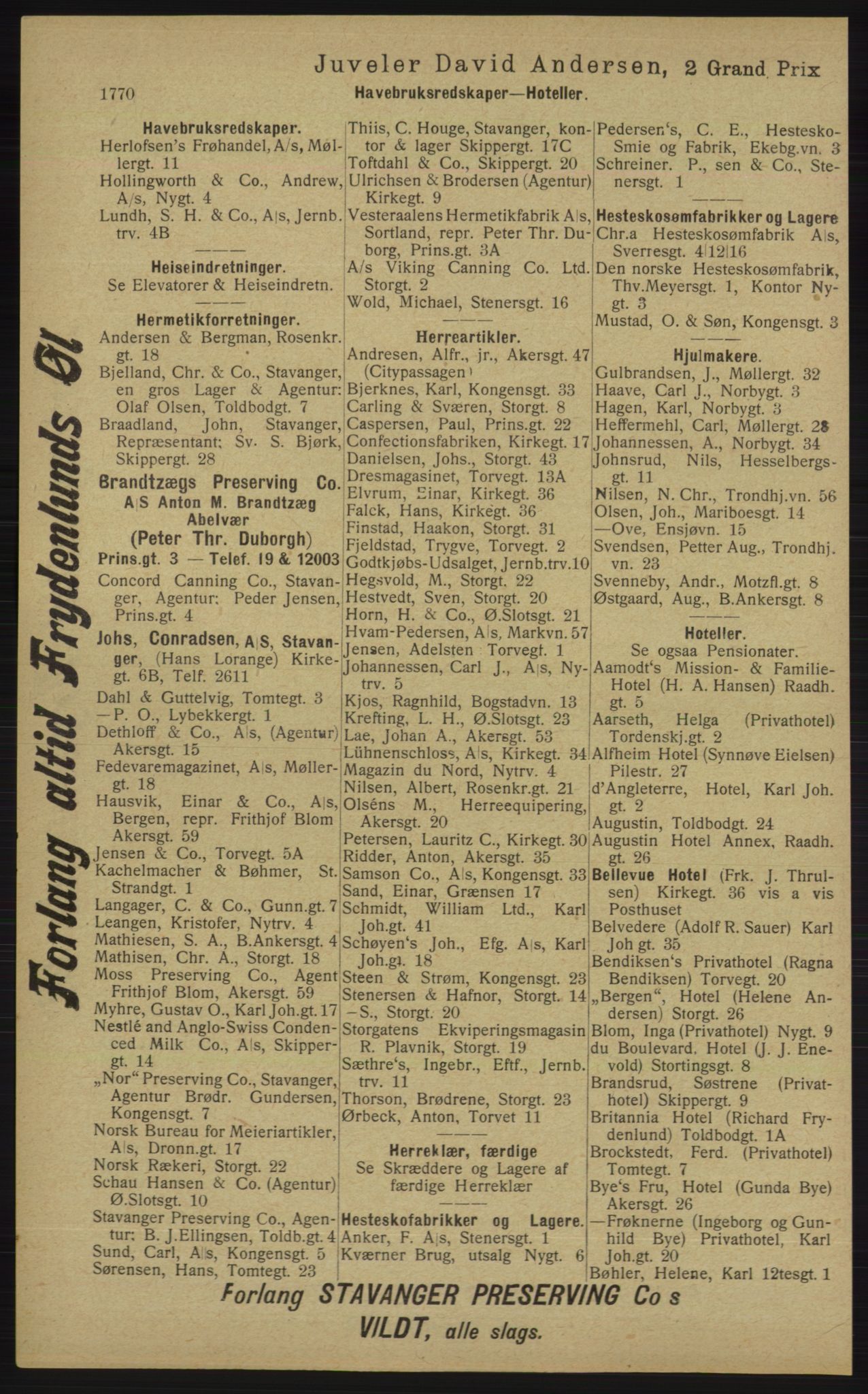 Kristiania/Oslo adressebok, PUBL/-, 1913, p. 1726