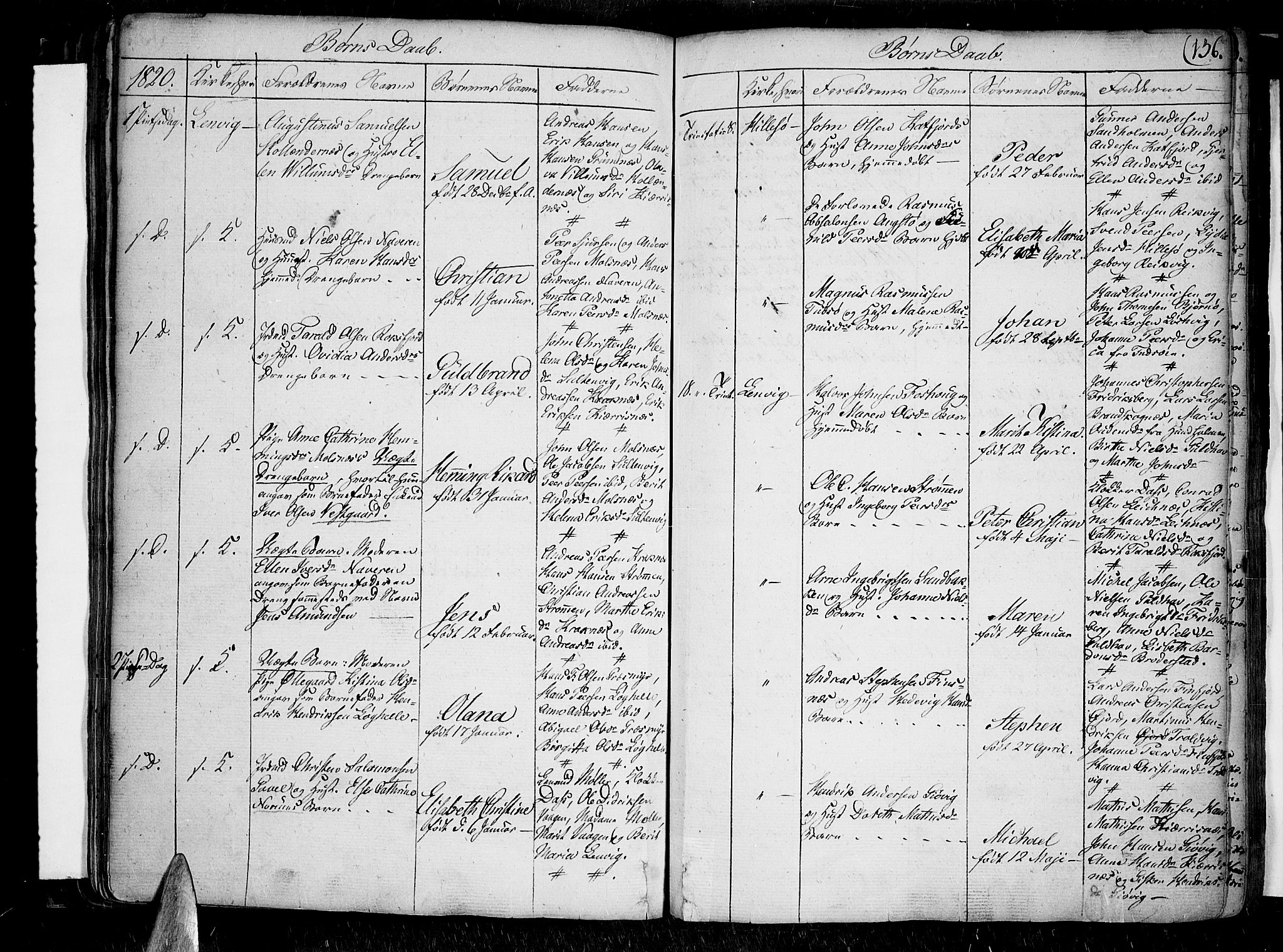 Lenvik sokneprestembete, SATØ/S-1310/H/Ha/Haa/L0002kirke: Parish register (official) no. 2, 1784-1820, p. 136