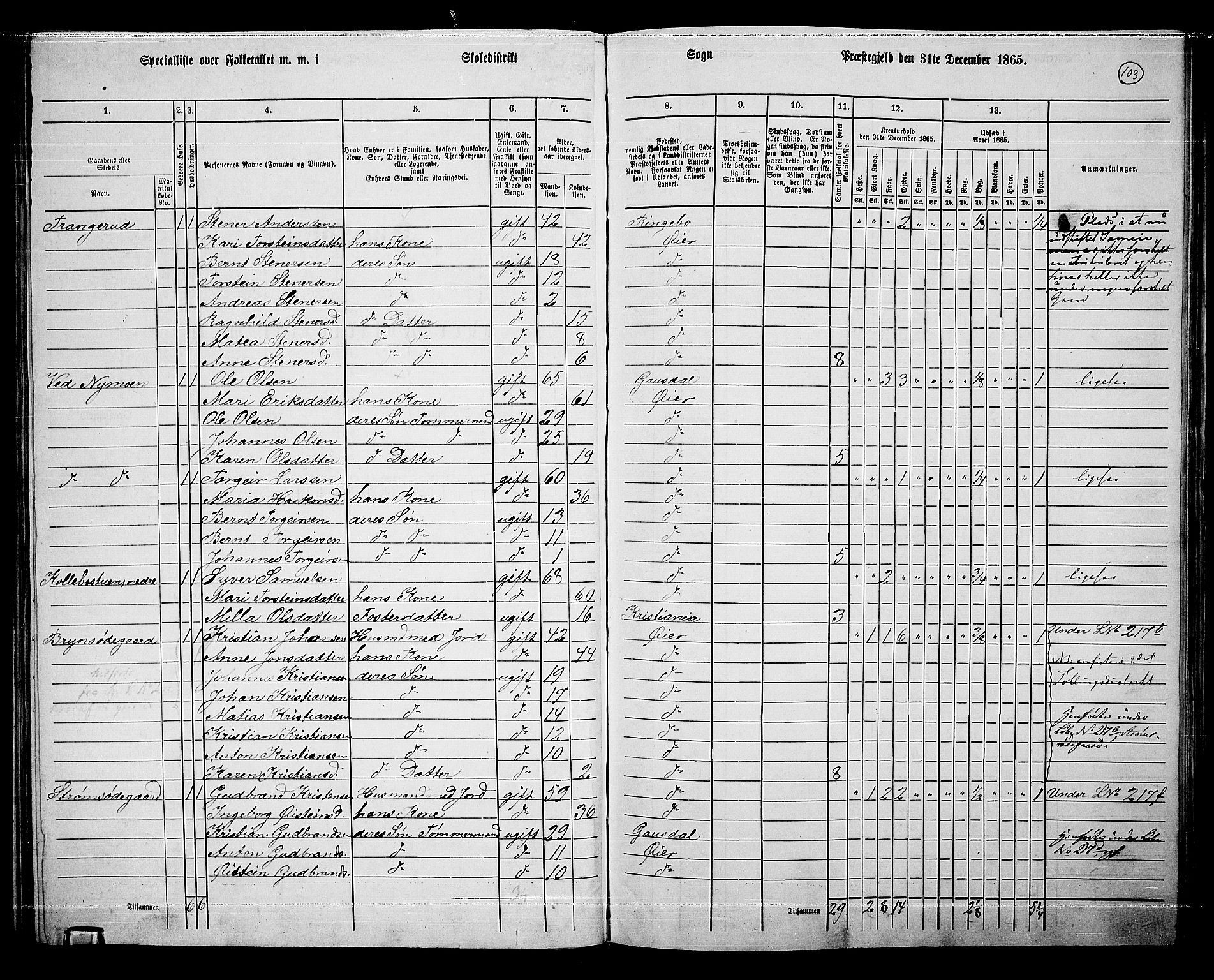 RA, 1865 census for Øyer, 1865, p. 94