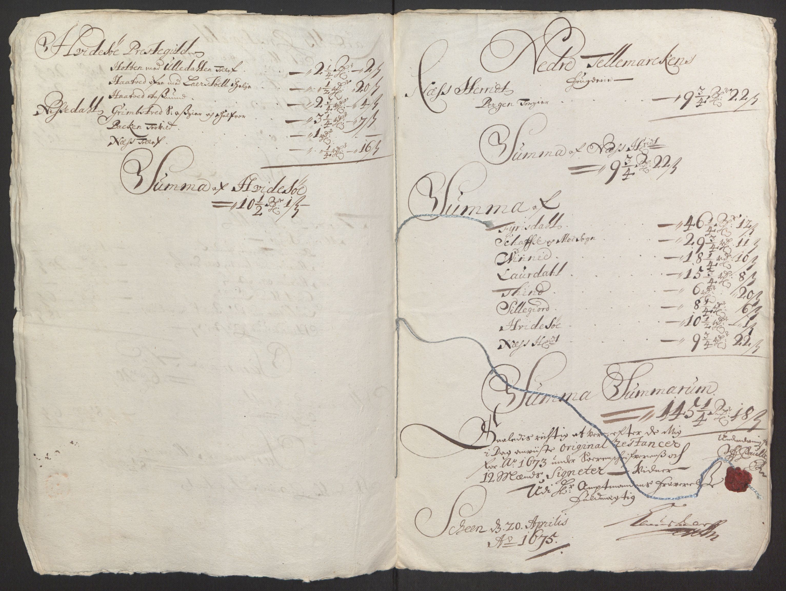 Rentekammeret inntil 1814, Reviderte regnskaper, Fogderegnskap, RA/EA-4092/R35/L2061: Fogderegnskap Øvre og Nedre Telemark, 1673-1674, p. 199
