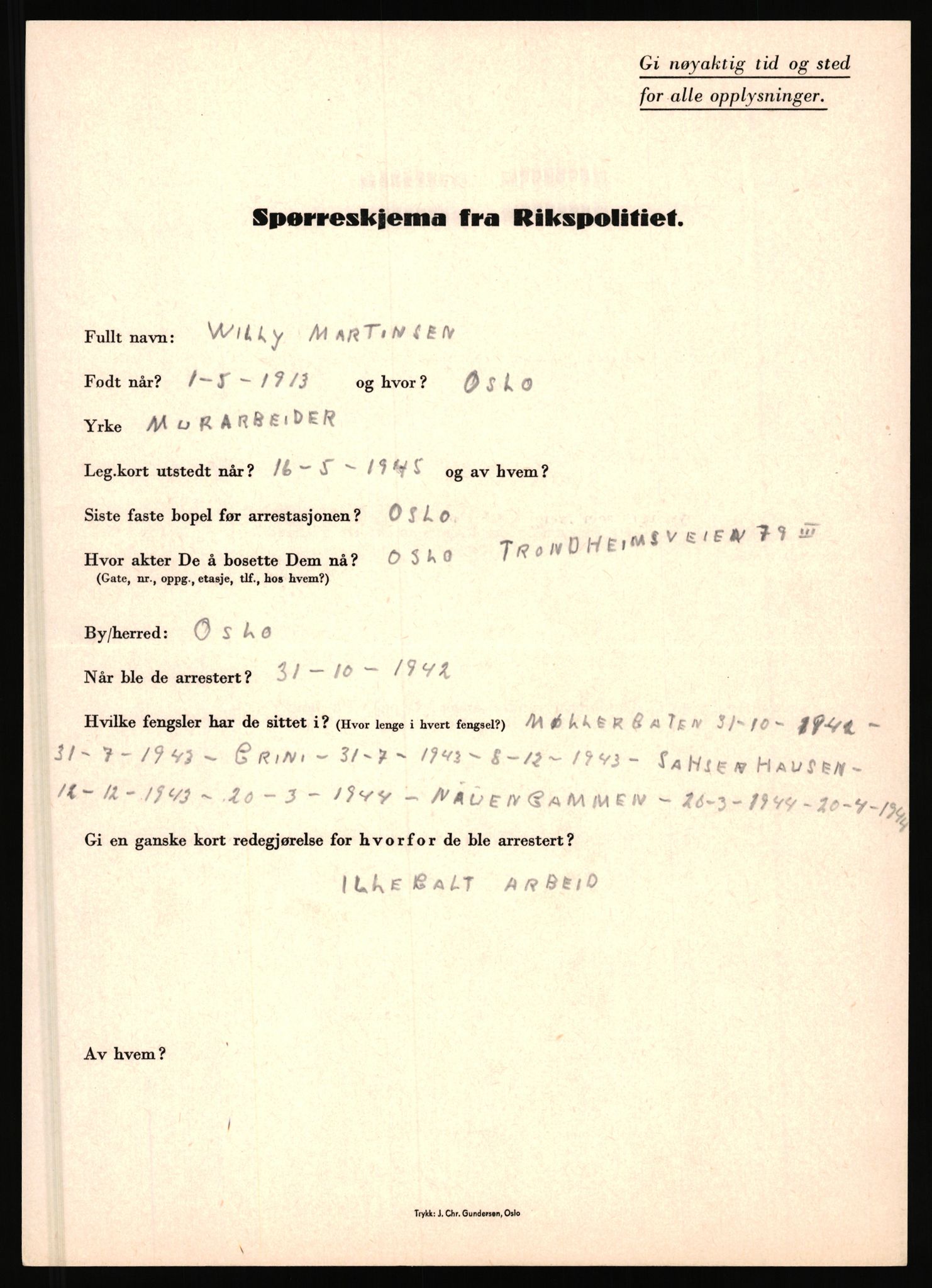 Rikspolitisjefen, AV/RA-S-1560/L/L0011: Lucassen, Oscar Fredrik - Moen, Olav, 1940-1945, p. 606