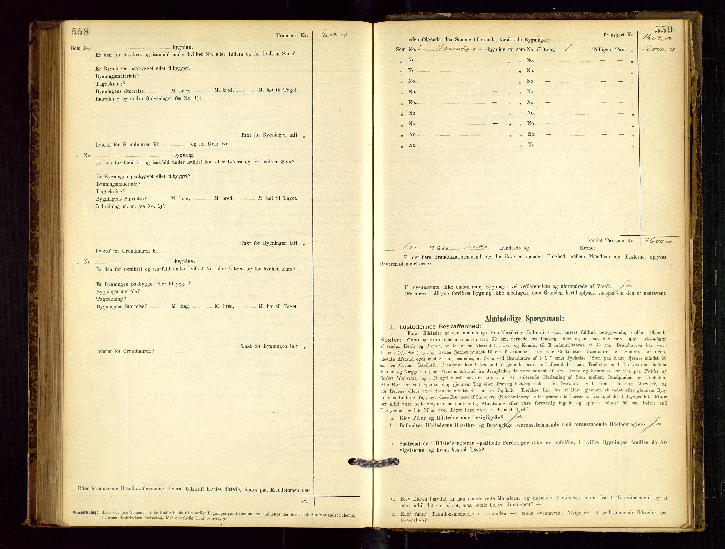 Sokndal lensmannskontor, AV/SAST-A-100417/Gob/L0001: "Brandtaxt-Protokol", 1895-1902, p. 558-559