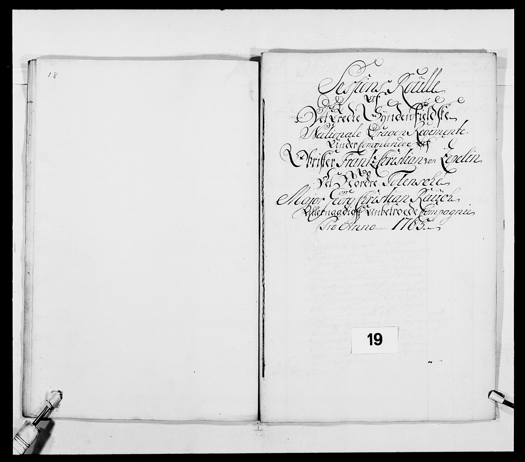 Kommanderende general (KG I) med Det norske krigsdirektorium, RA/EA-5419/E/Ea/L0480: 3. Sønnafjelske dragonregiment, 1765-1767, p. 445