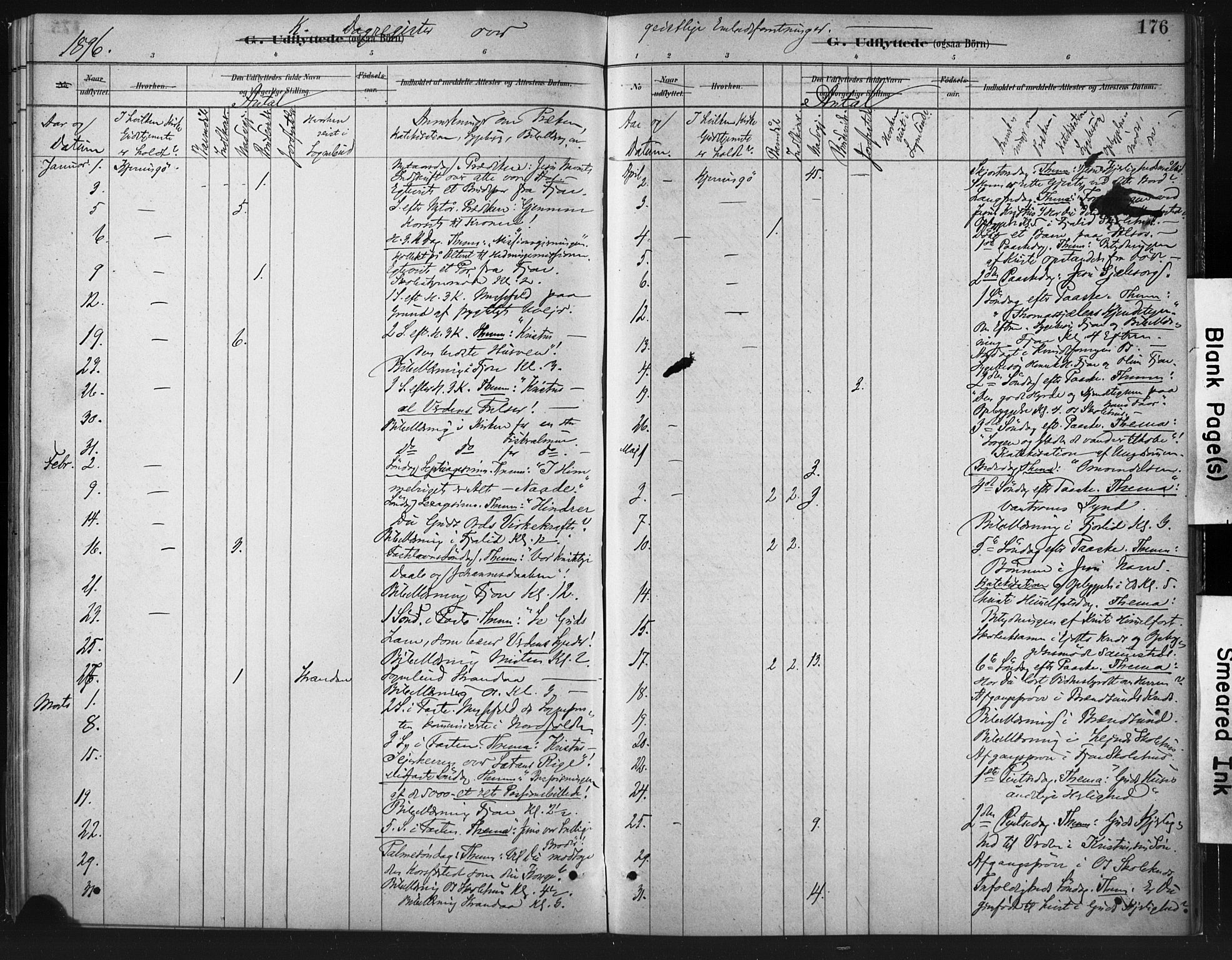 Ministerialprotokoller, klokkerbøker og fødselsregistre - Nordland, SAT/A-1459/803/L0071: Parish register (official) no. 803A01, 1881-1897, p. 176