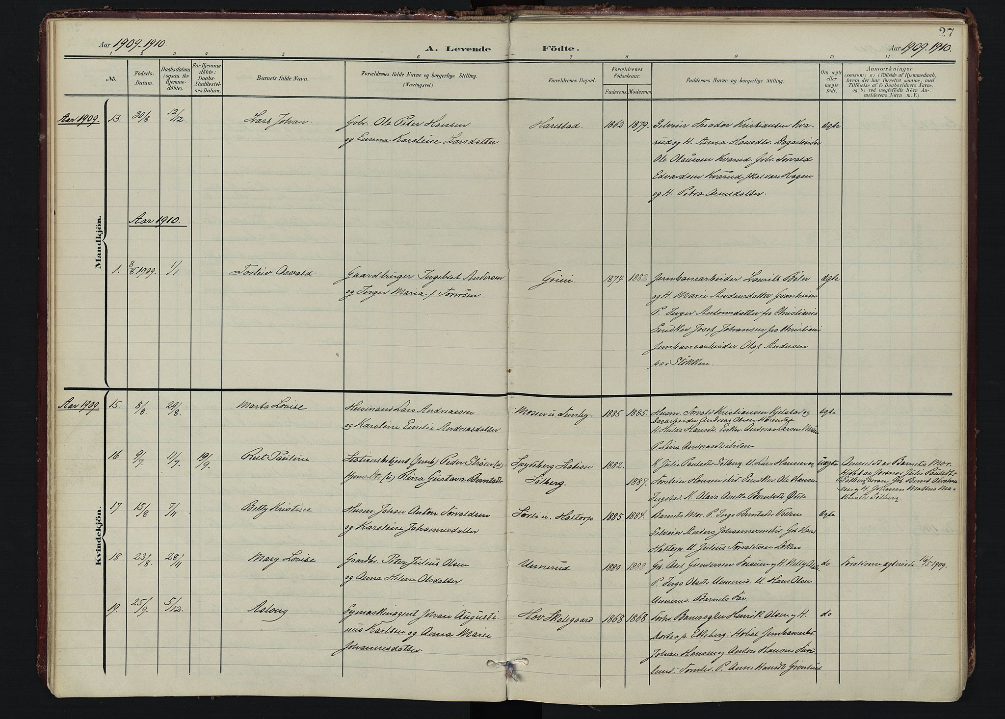 Spydeberg prestekontor Kirkebøker, AV/SAO-A-10924/F/Fa/L0009: Parish register (official) no. I 9, 1900-1926, p. 27