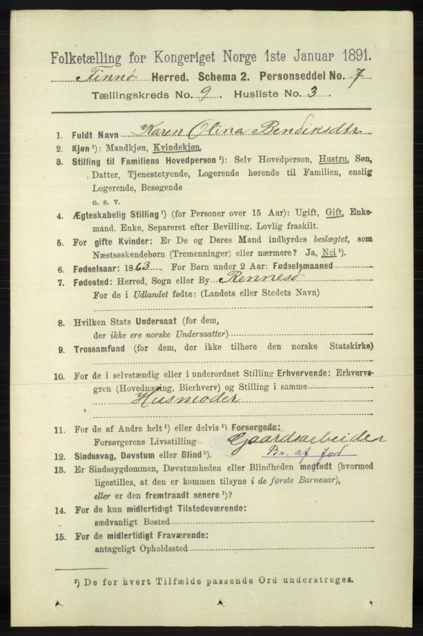 RA, 1891 census for 1141 Finnøy, 1891, p. 1873