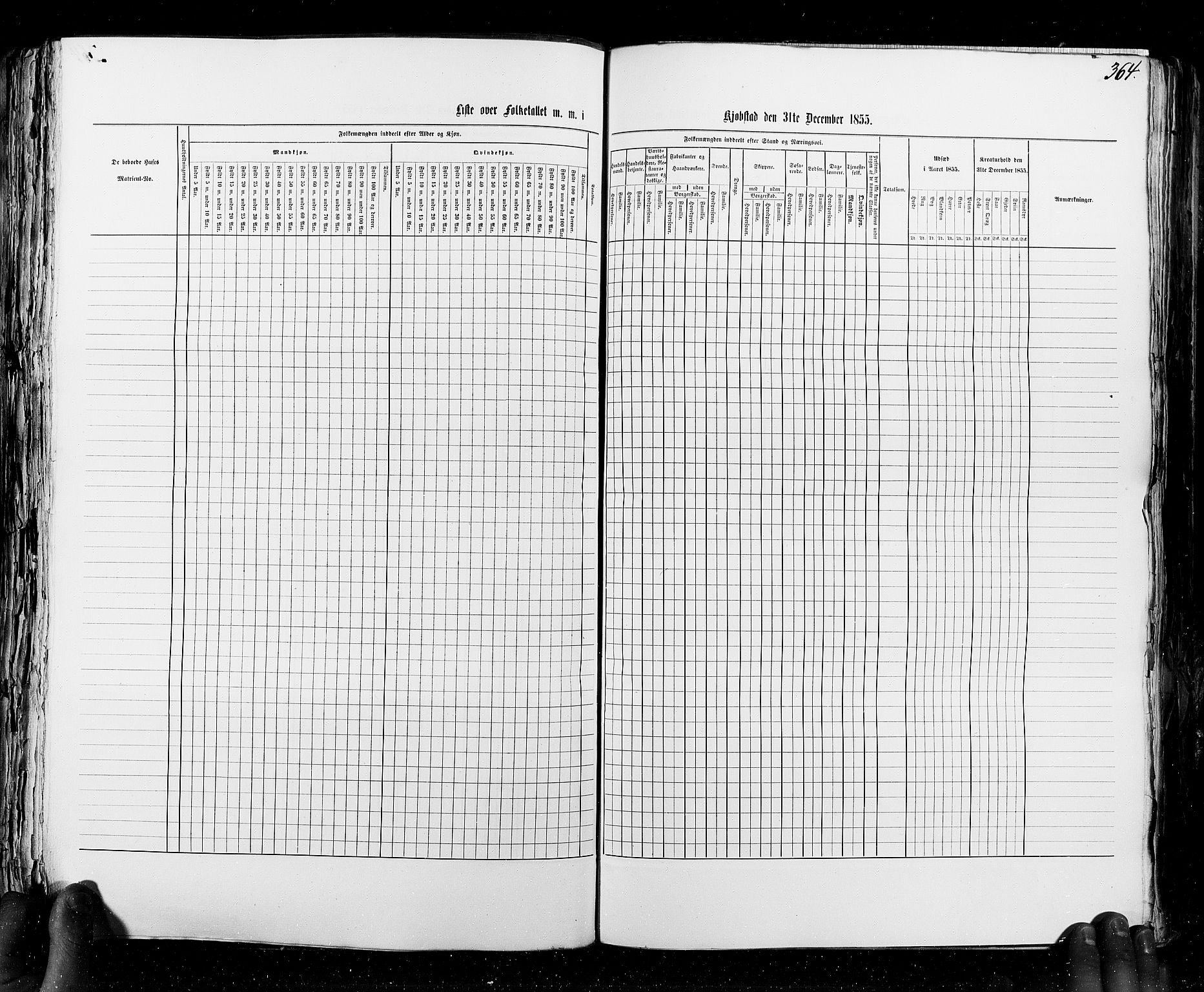 RA, Census 1855, vol. 8: Risør-Vadsø, 1855, p. 364