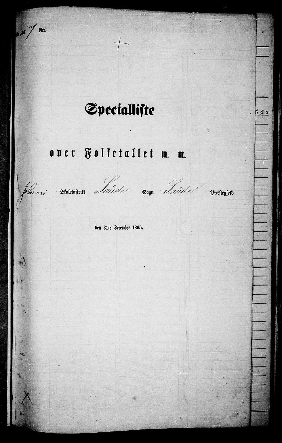 RA, 1865 census for Sauherad, 1865, p. 99