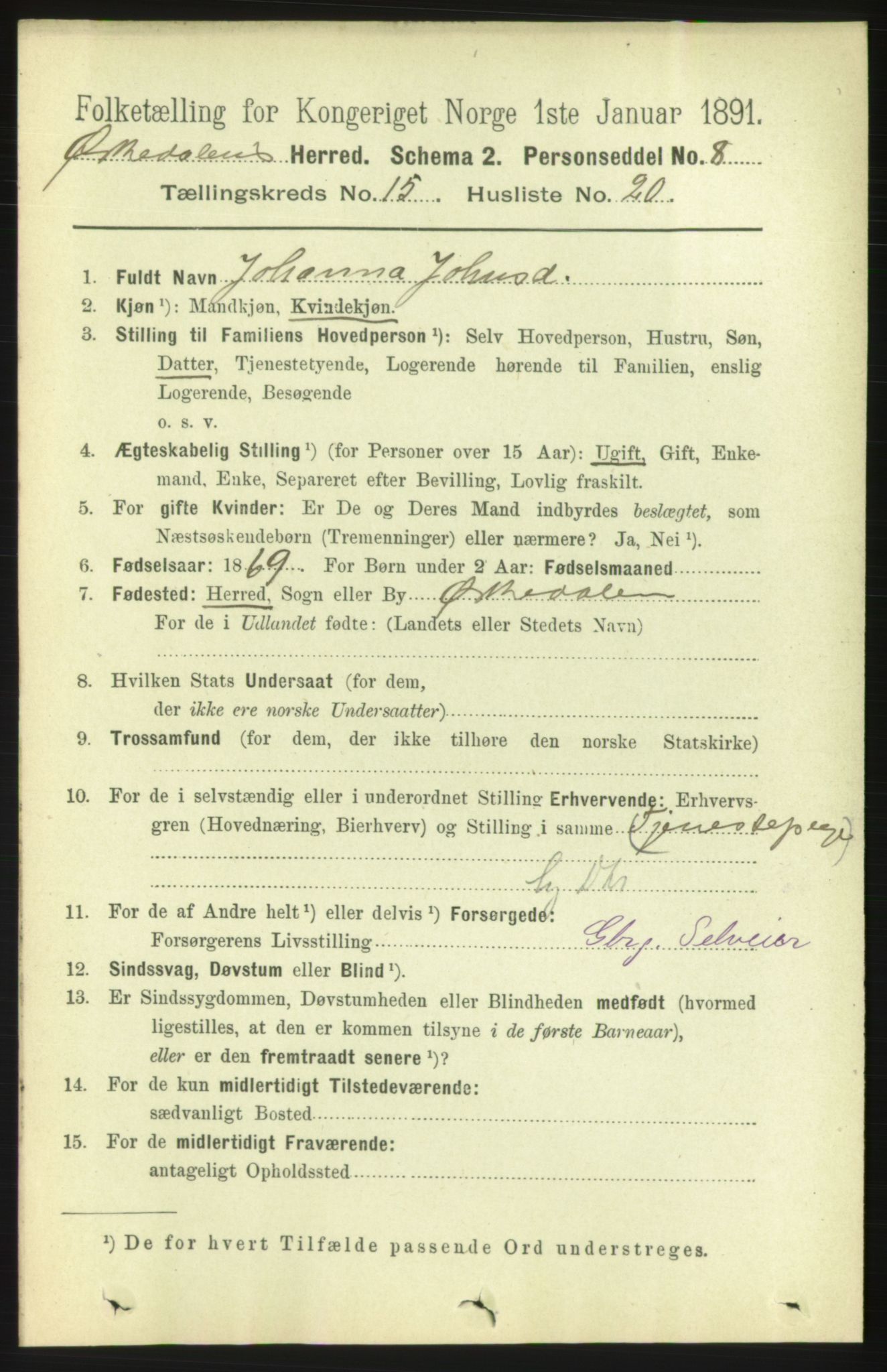 RA, 1891 census for 1638 Orkdal, 1891, p. 7034