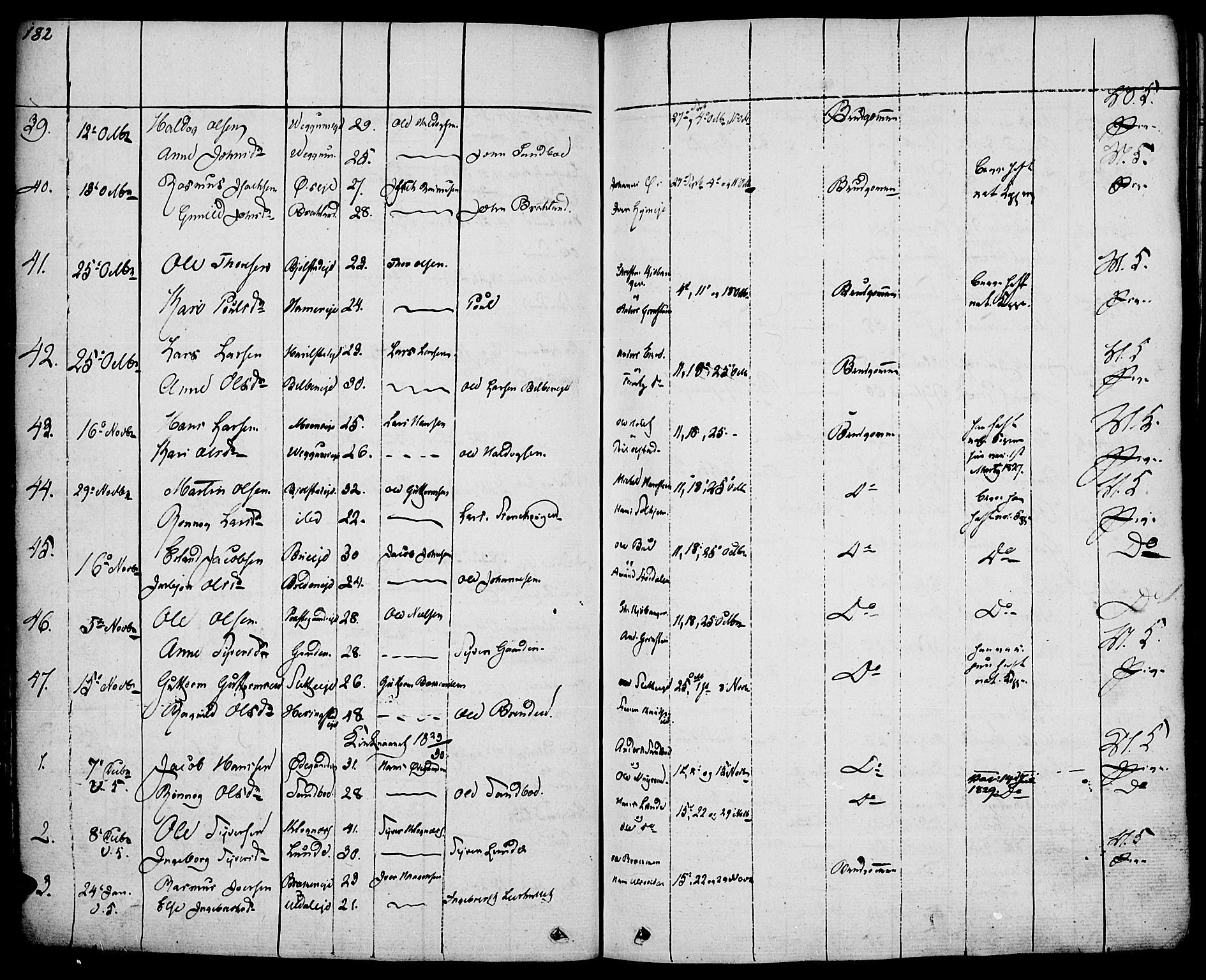 Vågå prestekontor, SAH/PREST-076/H/Ha/Haa/L0004: Parish register (official) no. 4 /1, 1827-1842, p. 182