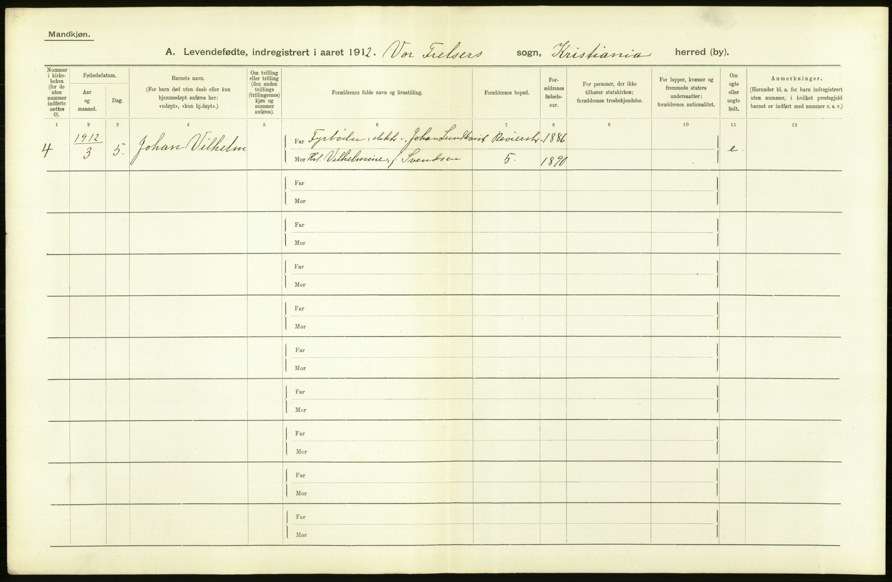 Statistisk sentralbyrå, Sosiodemografiske emner, Befolkning, RA/S-2228/D/Df/Dfb/Dfbb/L0007: Kristiania:  Levendefødte menn og kvinner., 1912, p. 804