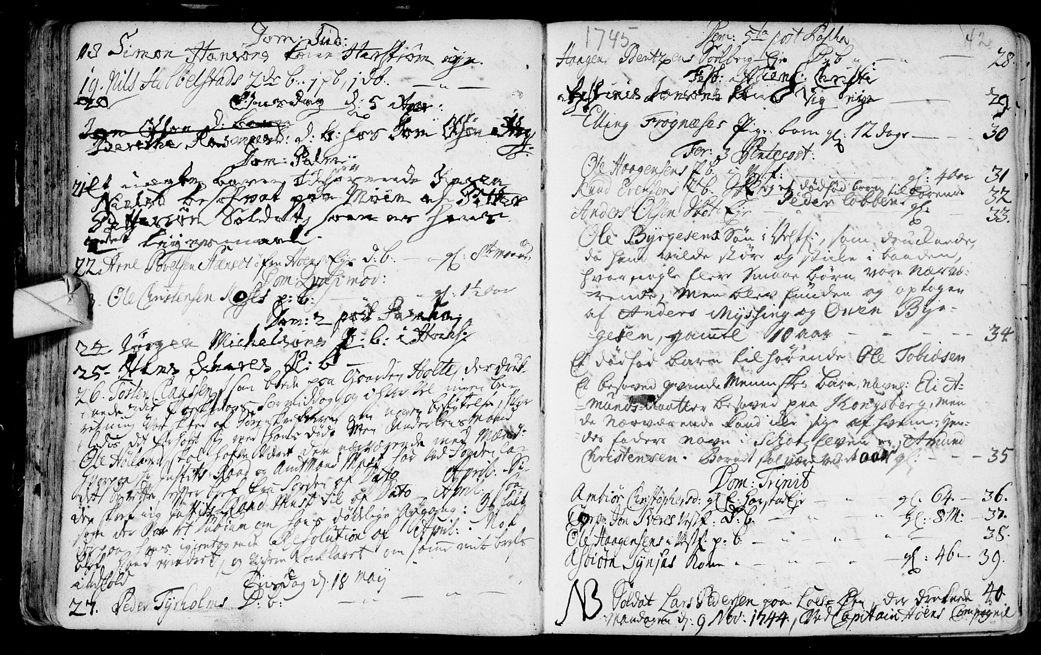 Eiker kirkebøker, AV/SAKO-A-4/F/Fa/L0007: Parish register (official) no. I 7 /1, 1733-1808, p. 42