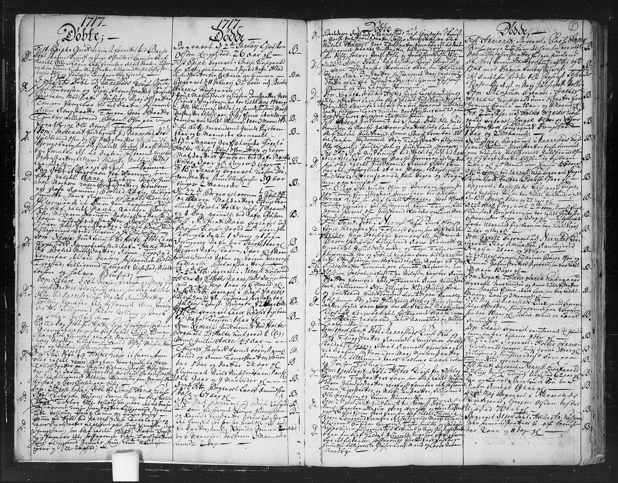 Nannestad prestekontor Kirkebøker, AV/SAO-A-10414a/F/Fa/L0003: Parish register (official) no. I 3, 1716-1729, p. 5