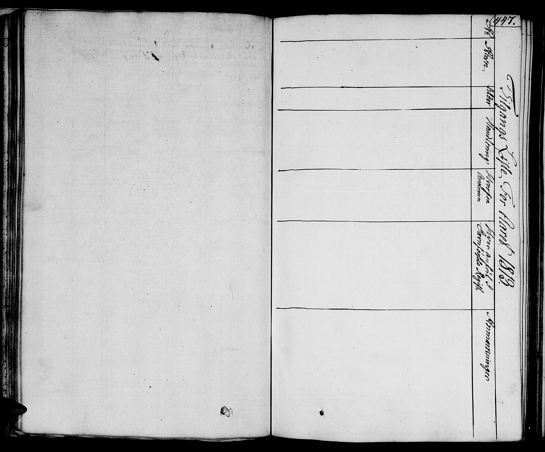 Arendal sokneprestkontor, Trefoldighet, SAK/1111-0040/F/Fa/L0003: Parish register (official) no. A 3, 1805-1868, p. 447