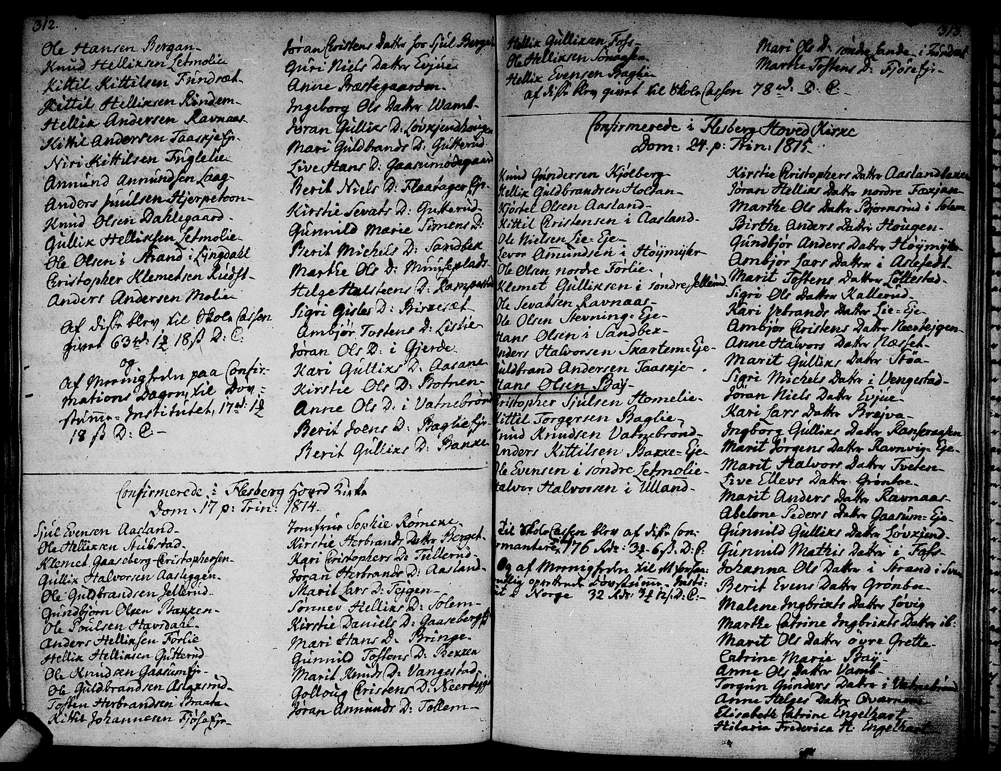 Flesberg kirkebøker, AV/SAKO-A-18/F/Fa/L0004: Parish register (official) no. I 4, 1788-1815, p. 312-313