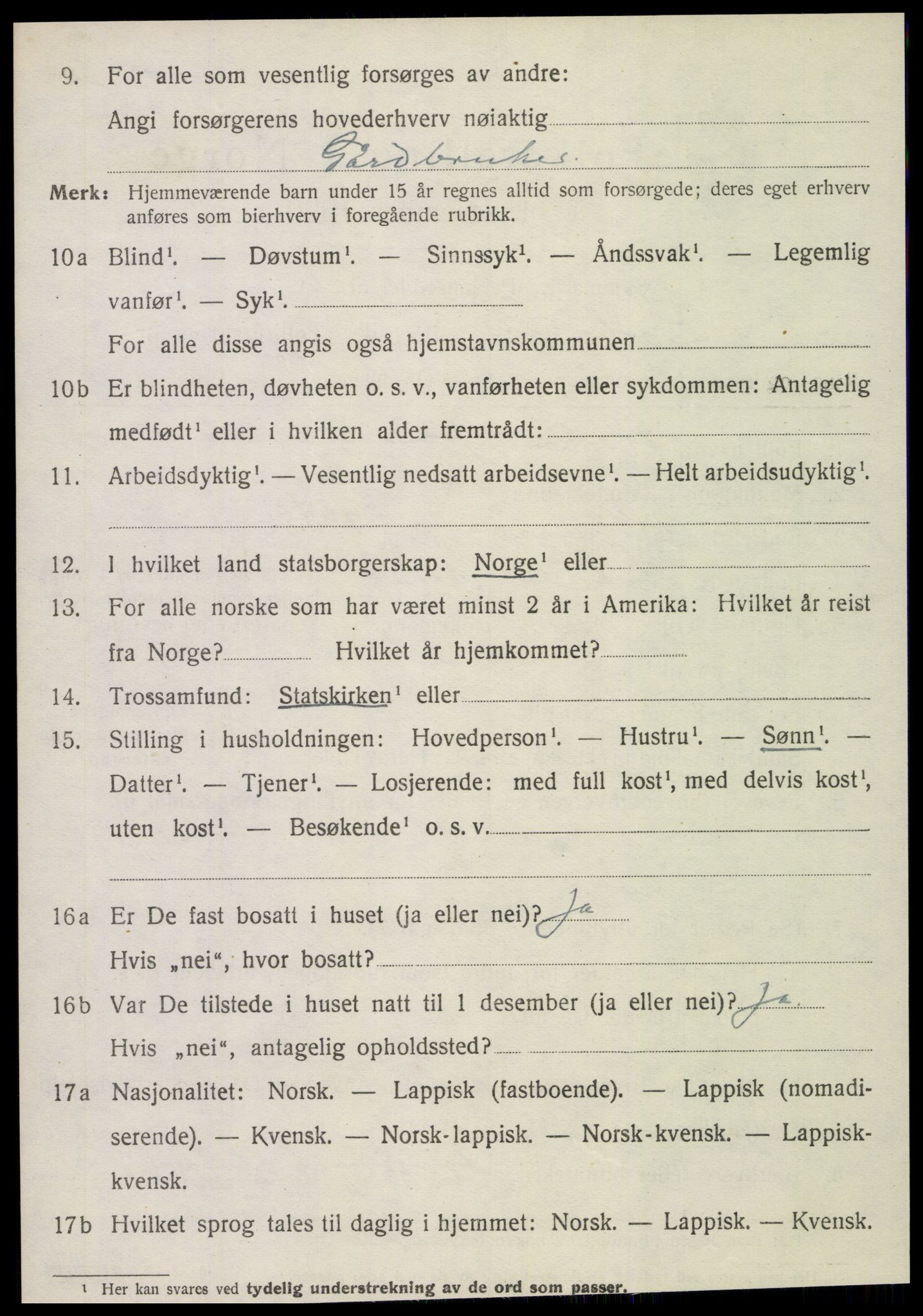 SAT, 1920 census for Leksvik, 1920, p. 6381