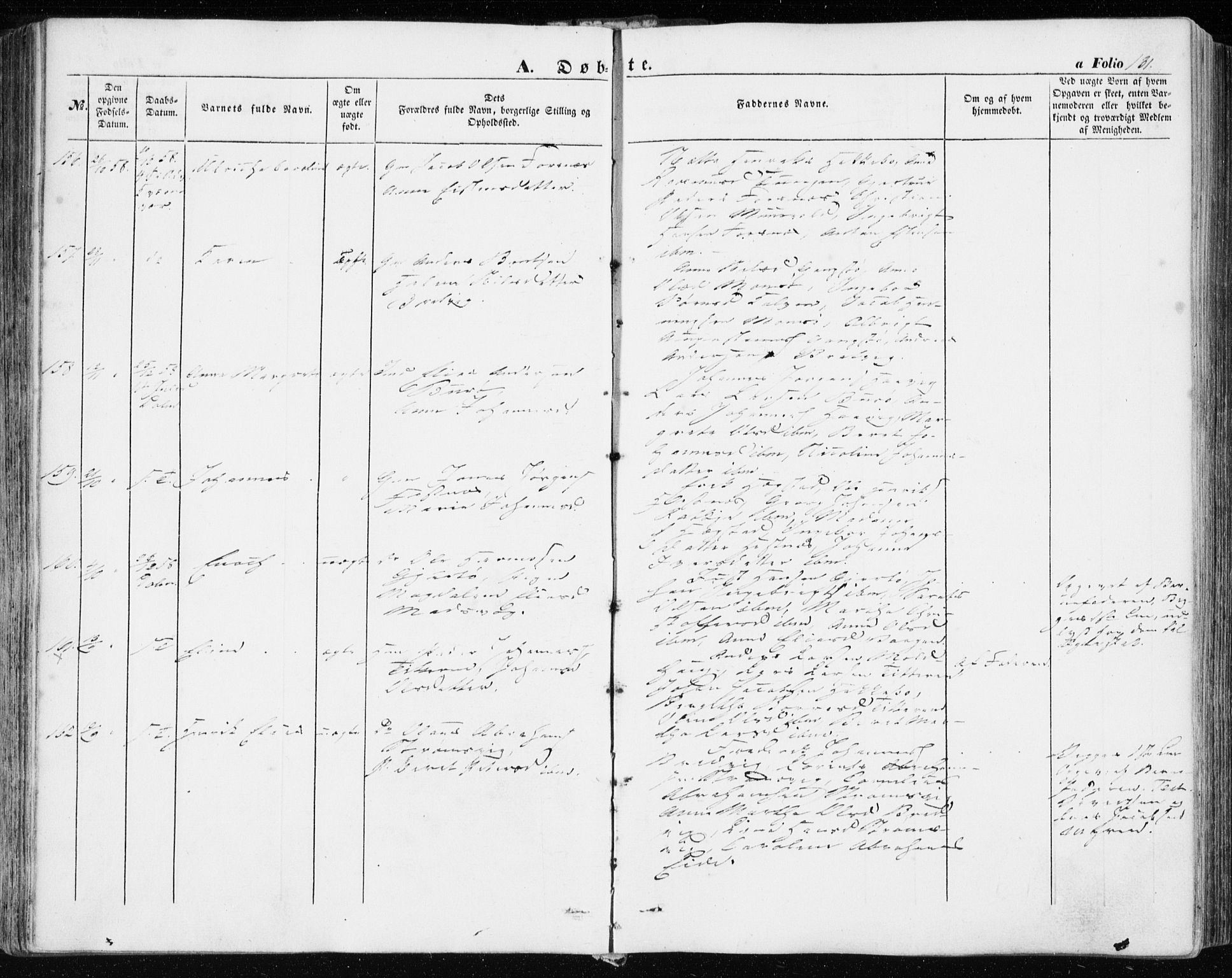 Ministerialprotokoller, klokkerbøker og fødselsregistre - Sør-Trøndelag, SAT/A-1456/634/L0530: Parish register (official) no. 634A06, 1852-1860, p. 131