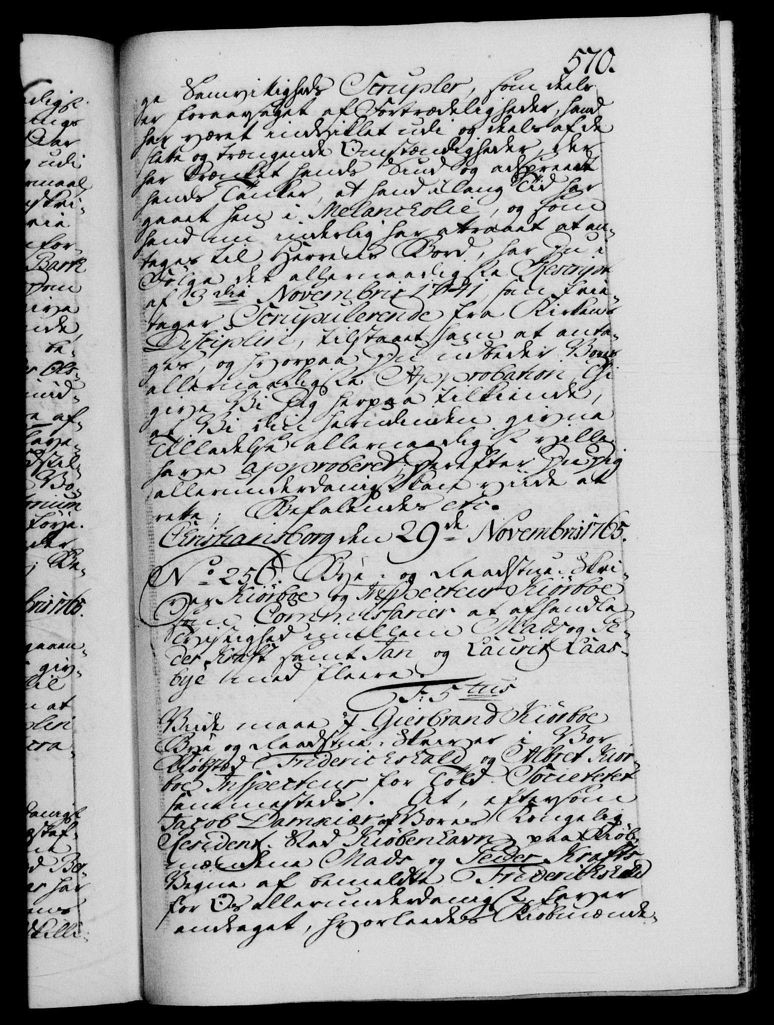 Danske Kanselli 1572-1799, AV/RA-EA-3023/F/Fc/Fca/Fcab/L0037: Norske tegnelser, 1762-1766, p. 570a