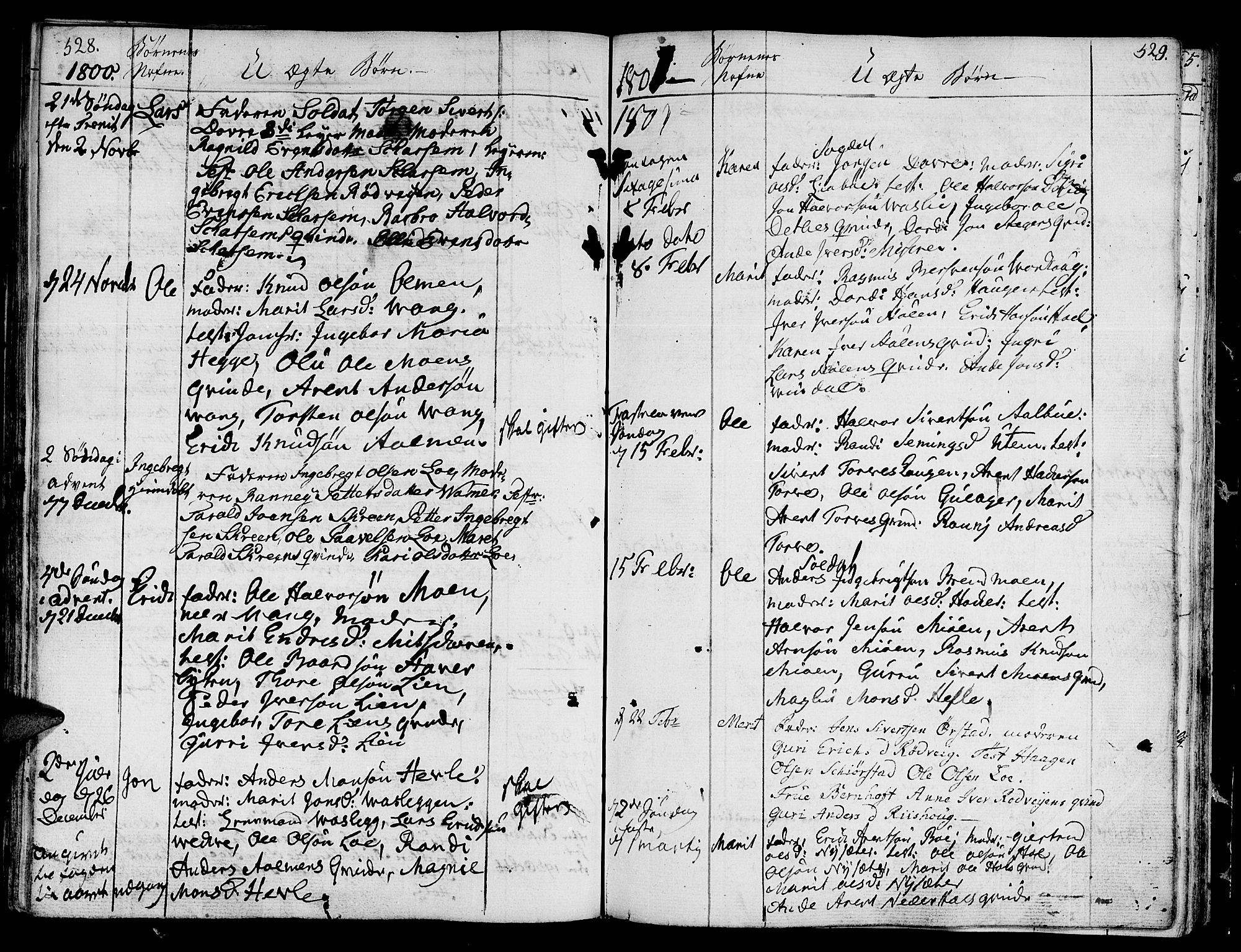 Ministerialprotokoller, klokkerbøker og fødselsregistre - Sør-Trøndelag, AV/SAT-A-1456/678/L0893: Parish register (official) no. 678A03, 1792-1805, p. 528-529