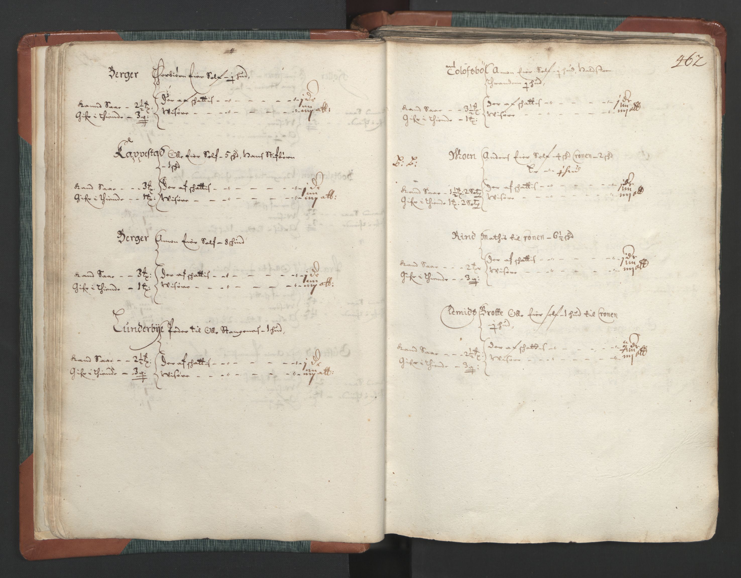 Rentekammeret inntil 1814, Realistisk ordnet avdeling, AV/RA-EA-4070/L/L0009: Oppland lagdømme. Alminnelig jordebok med skatteligning for Solør, Østerdal, Hadeland og Valdres., 1661, p. 461b-462a