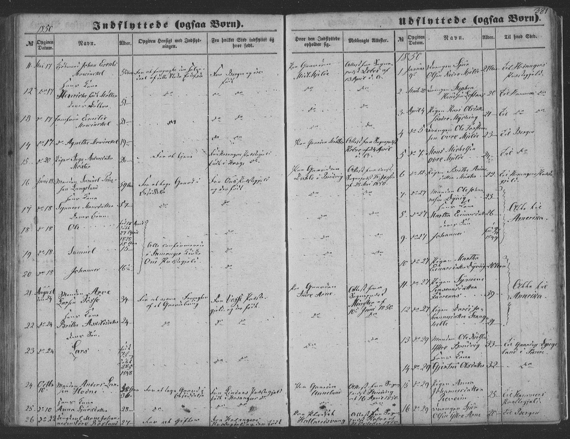 Haus sokneprestembete, AV/SAB-A-75601/H/Haa: Parish register (official) no. A 16 II, 1848-1857, p. 381