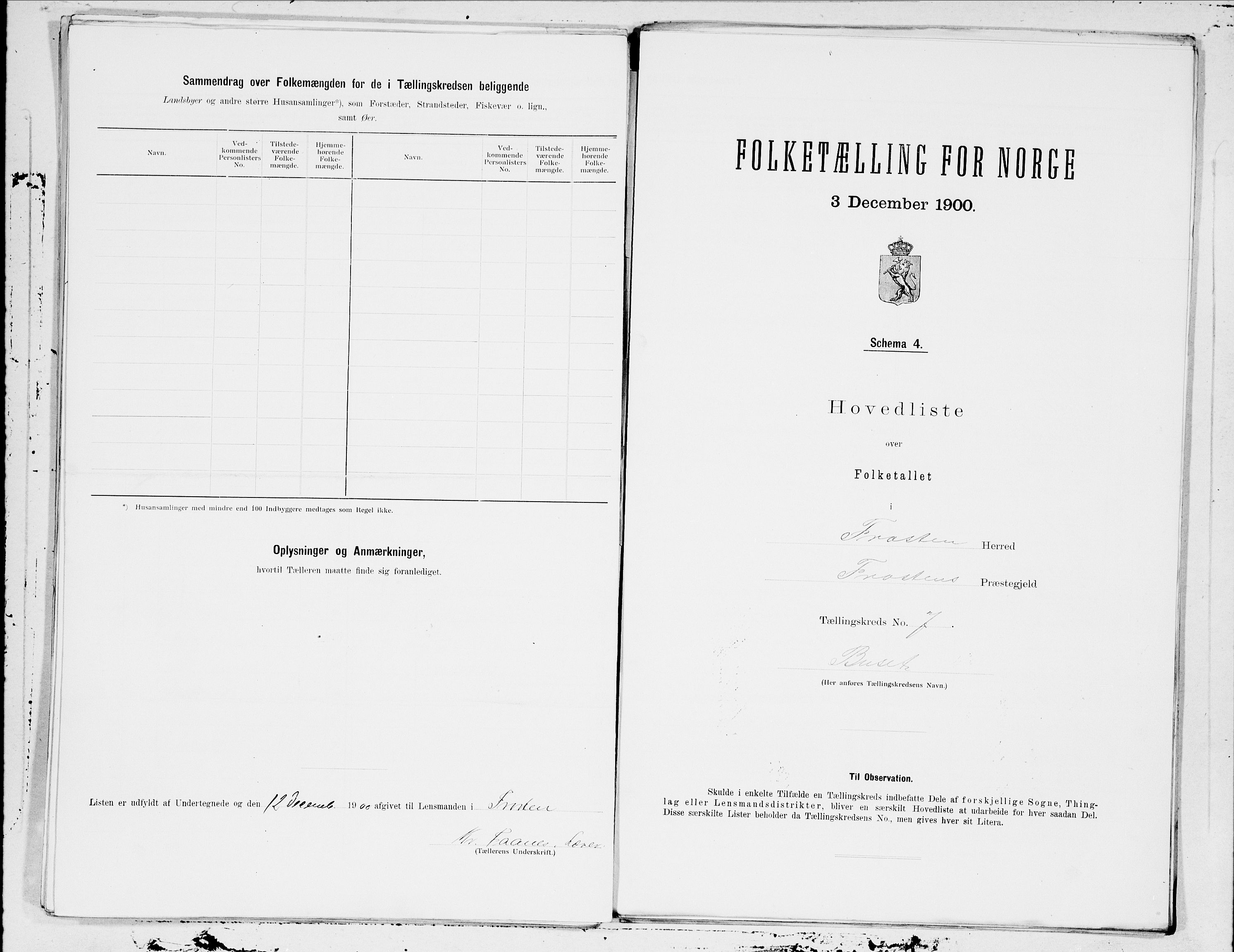 SAT, 1900 census for Frosta, 1900, p. 14