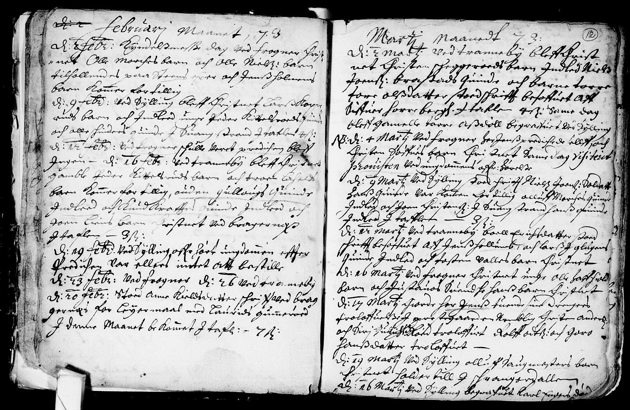 Lier kirkebøker, SAKO/A-230/F/Fa/L0001: Parish register (official) no. I 1, 1672-1701, p. 12