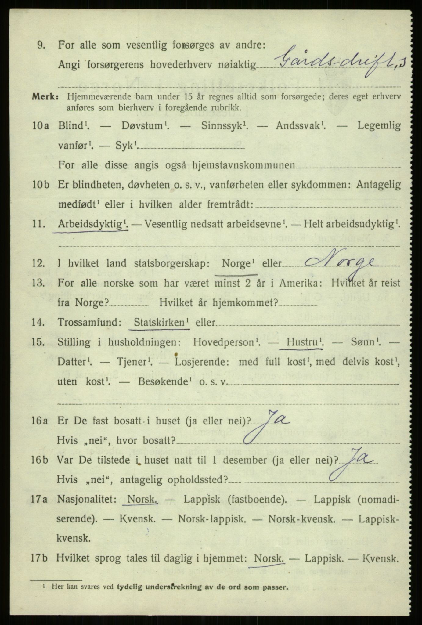 SATØ, 1920 census for Trondenes, 1920, p. 7368